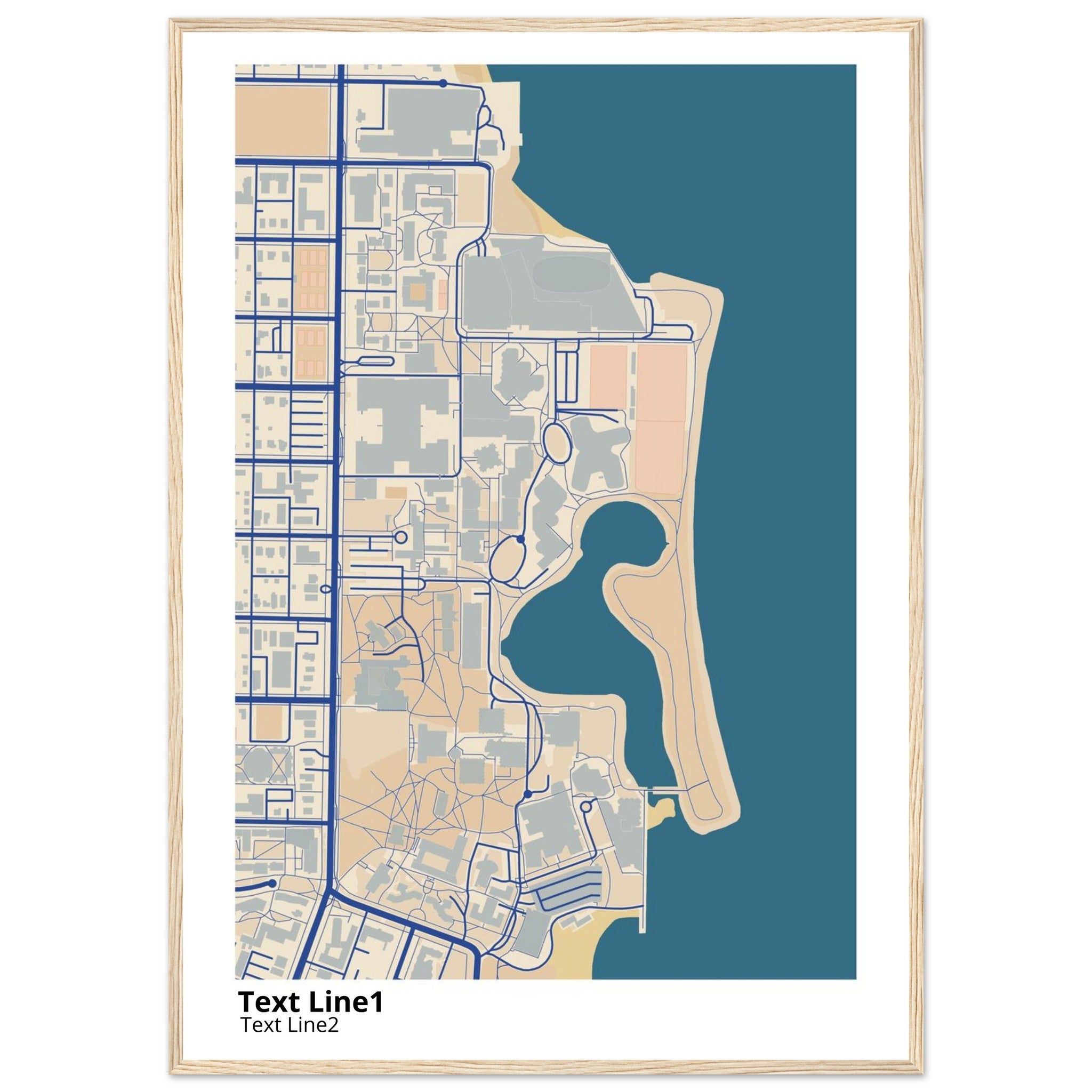 northwestern university campus map poster