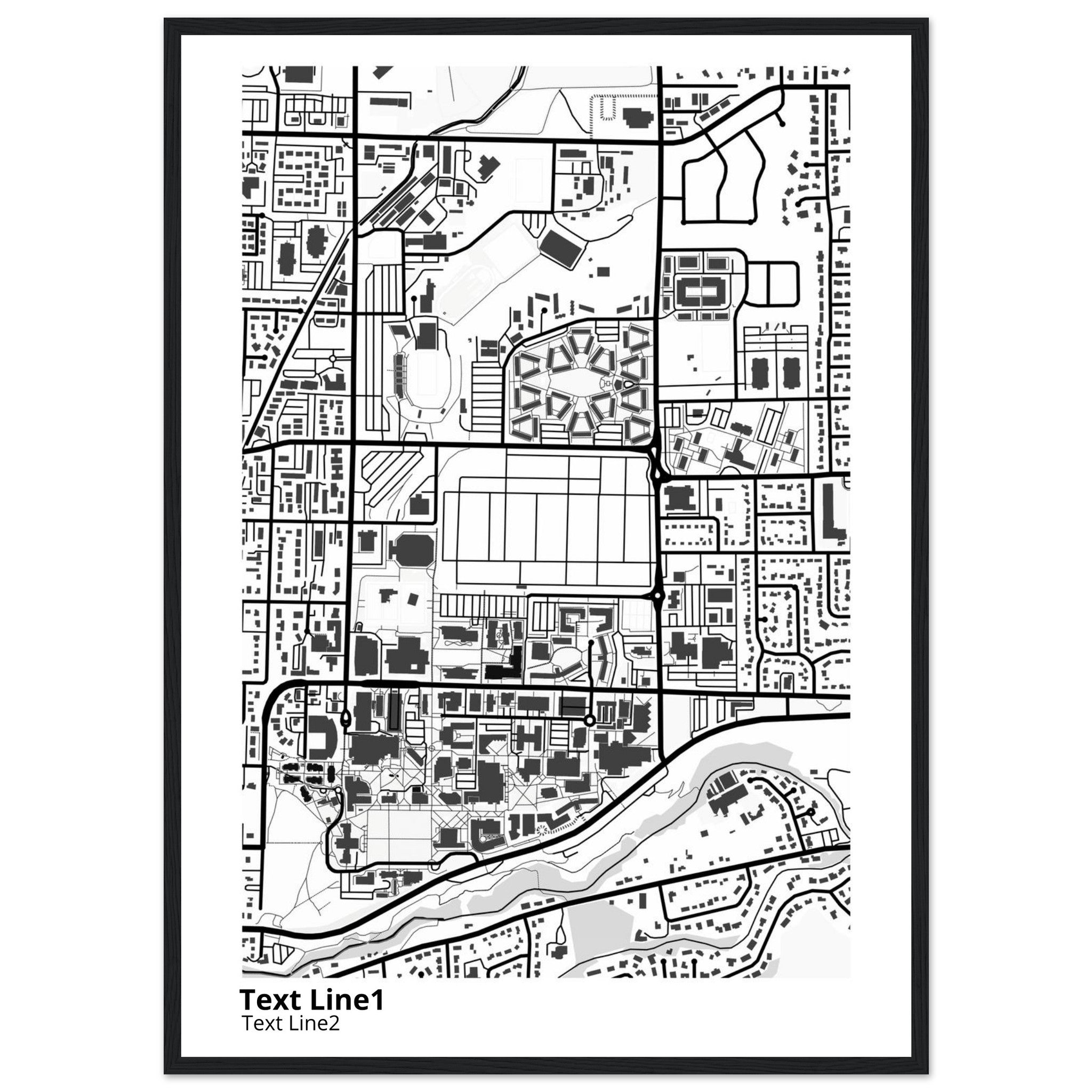 Utah State University Campus Map Poster | Graduation Gift - Ink And Atlas