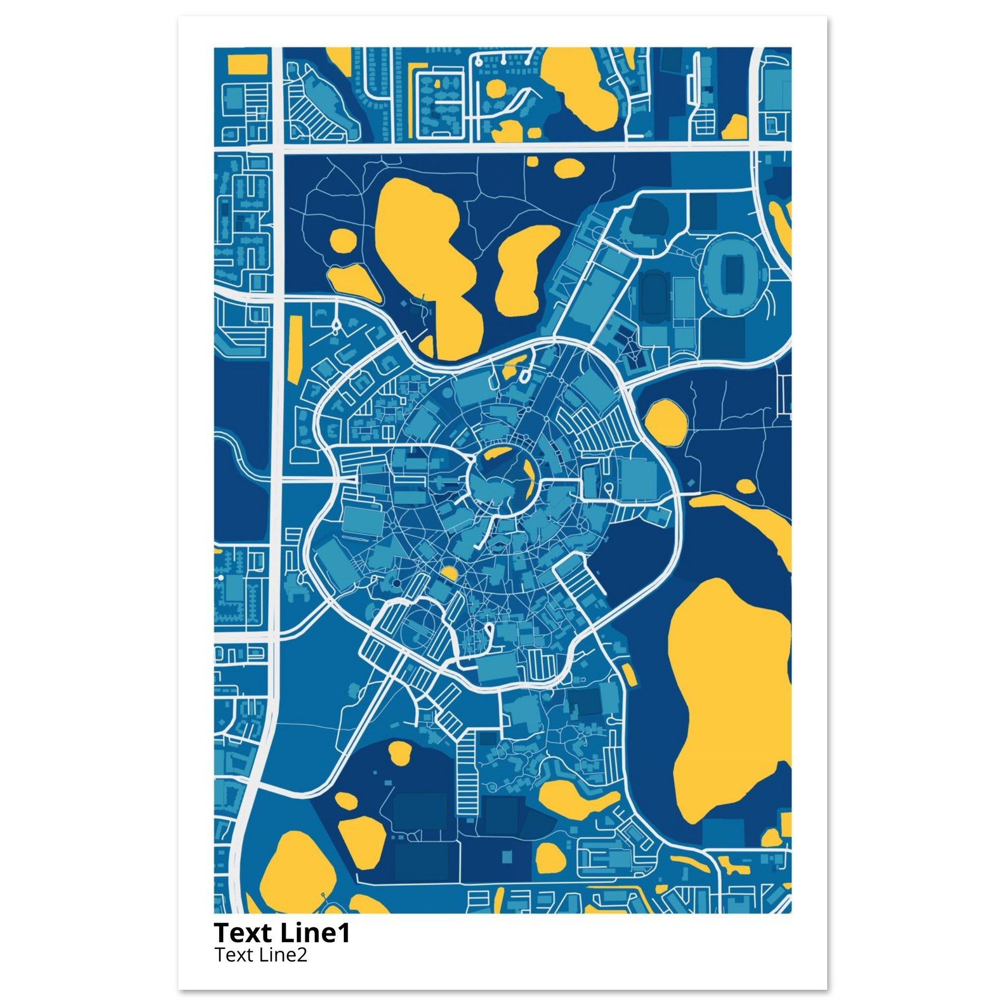 university of central florida campus map poster