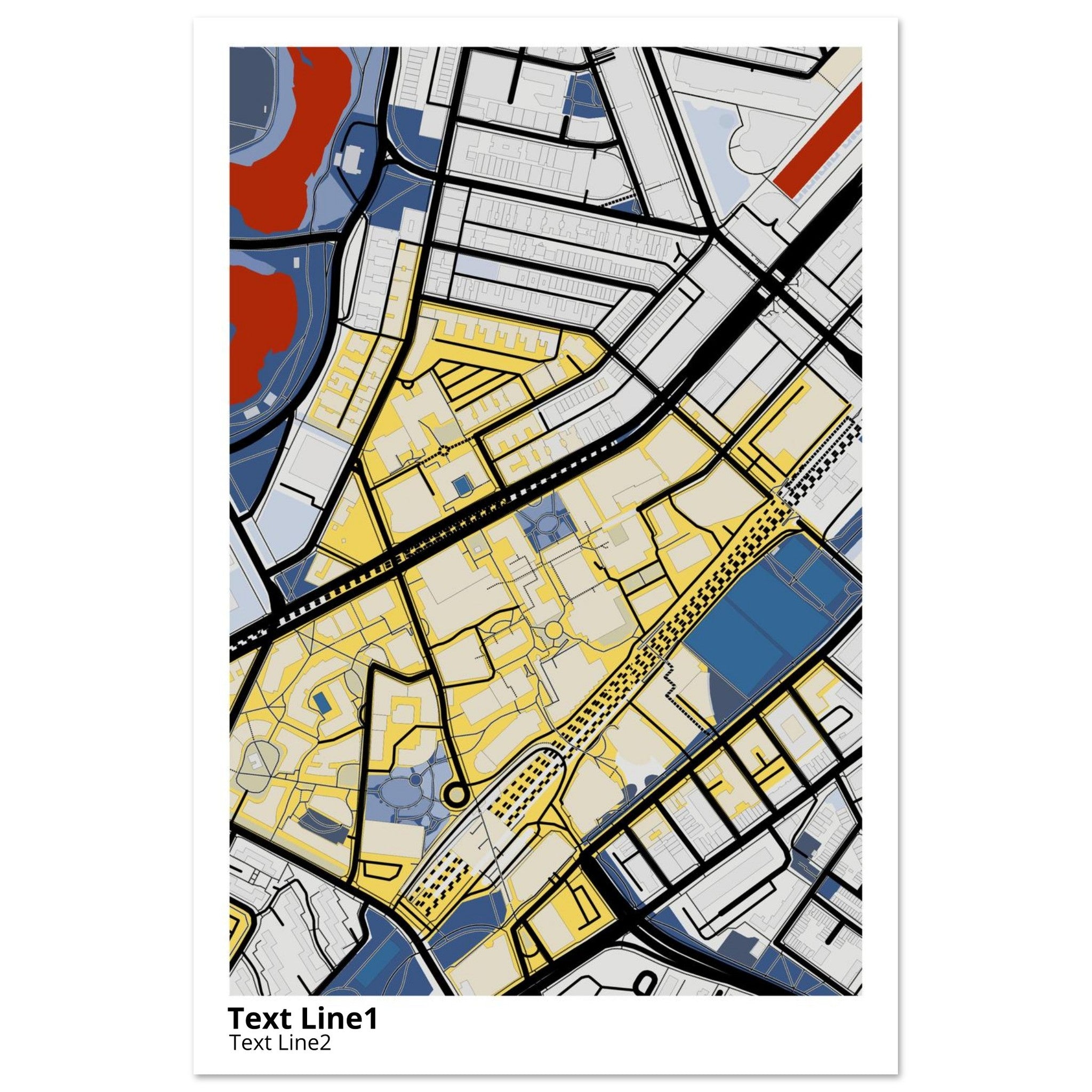 northeastern university campus map poster