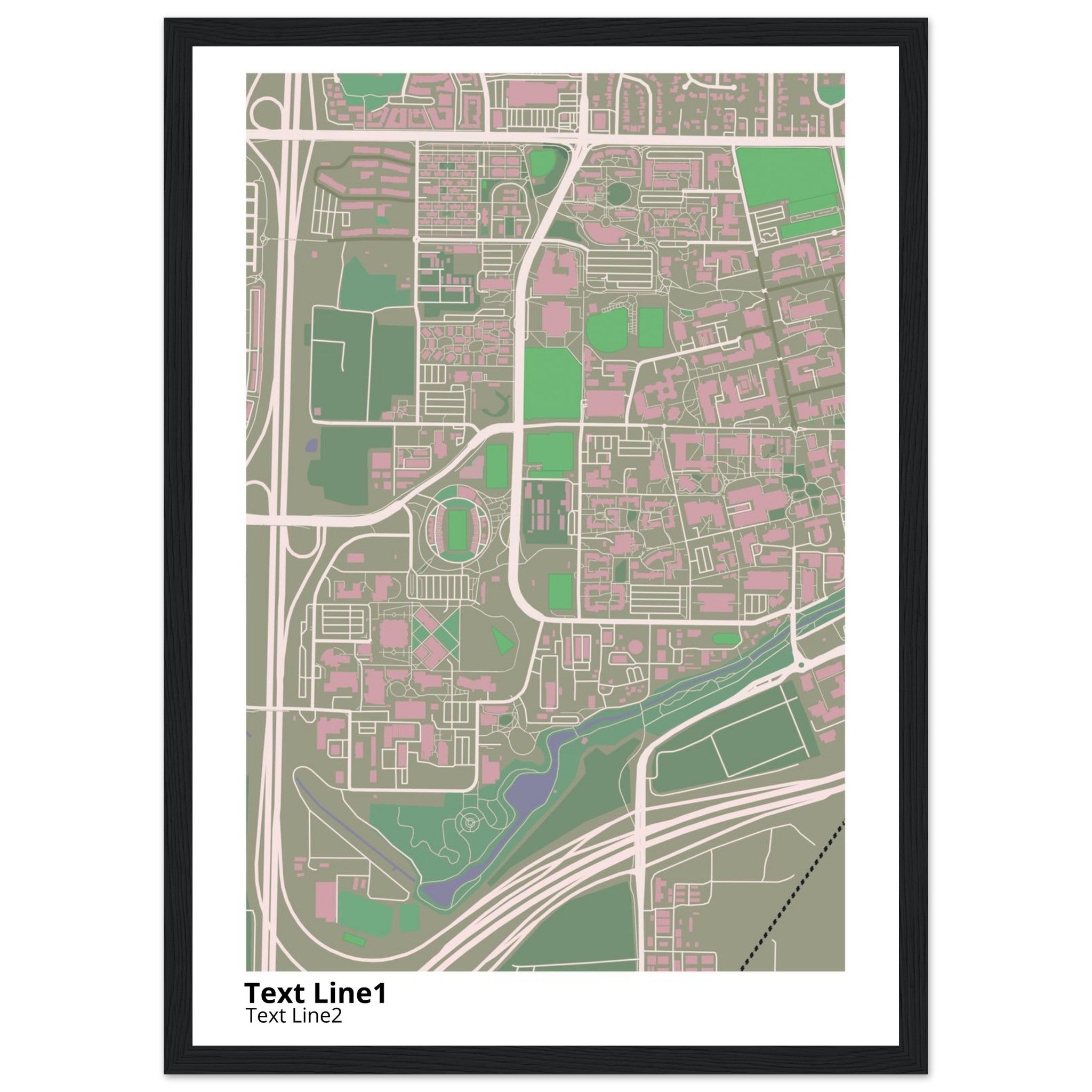 university of california davis campus map poster