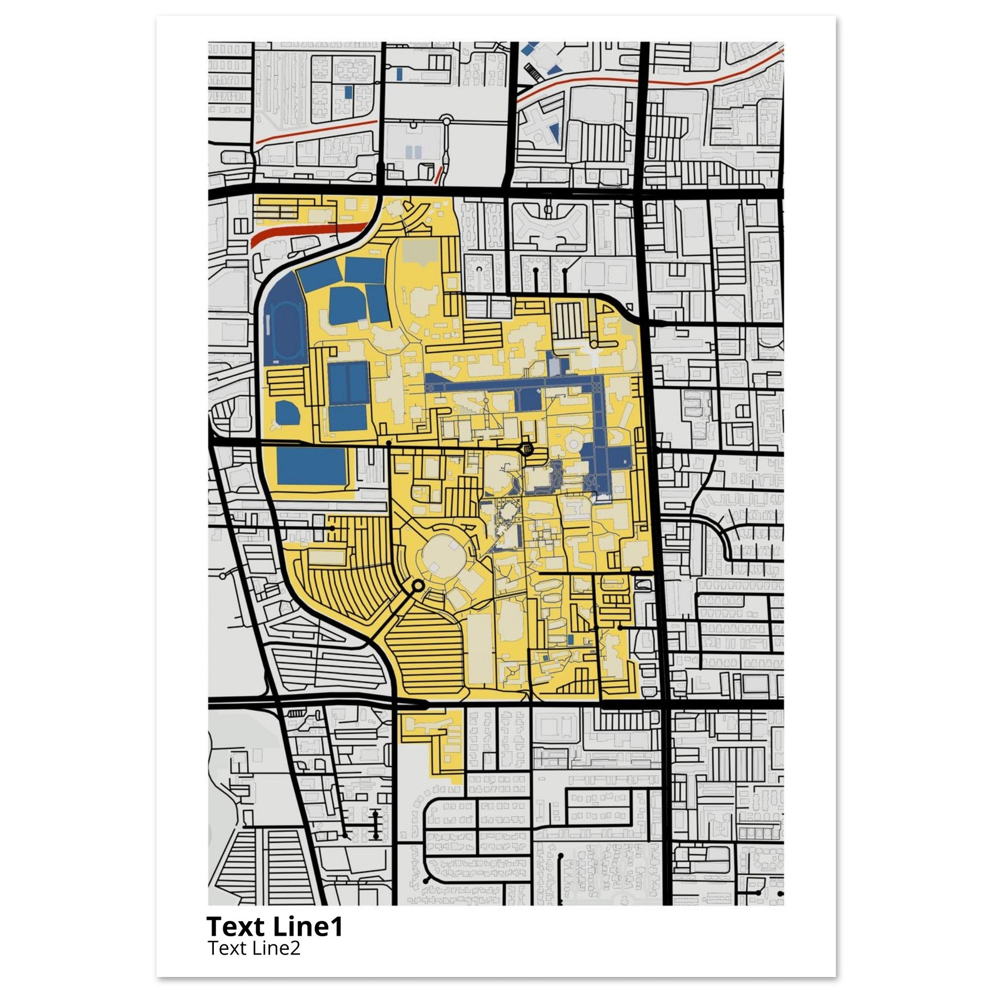 university of nevada las vegas campus map poster