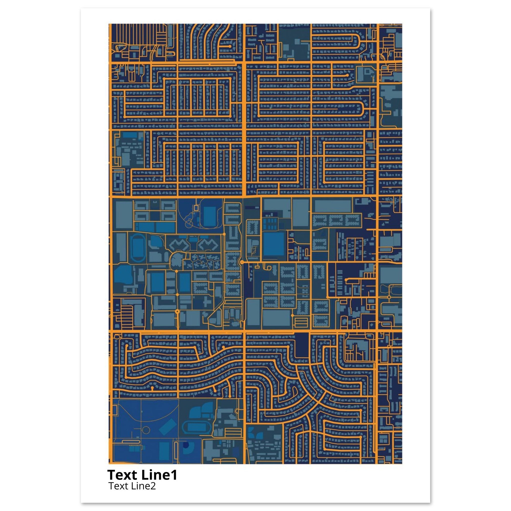 grand canyon university campus map poster