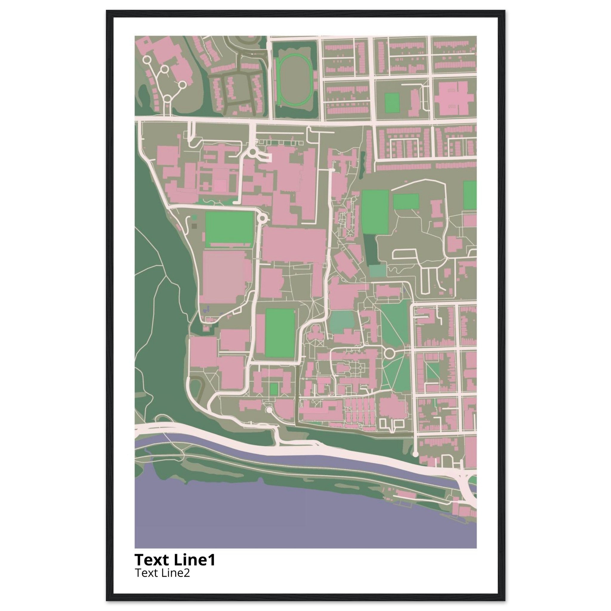georgetown university campus map poster