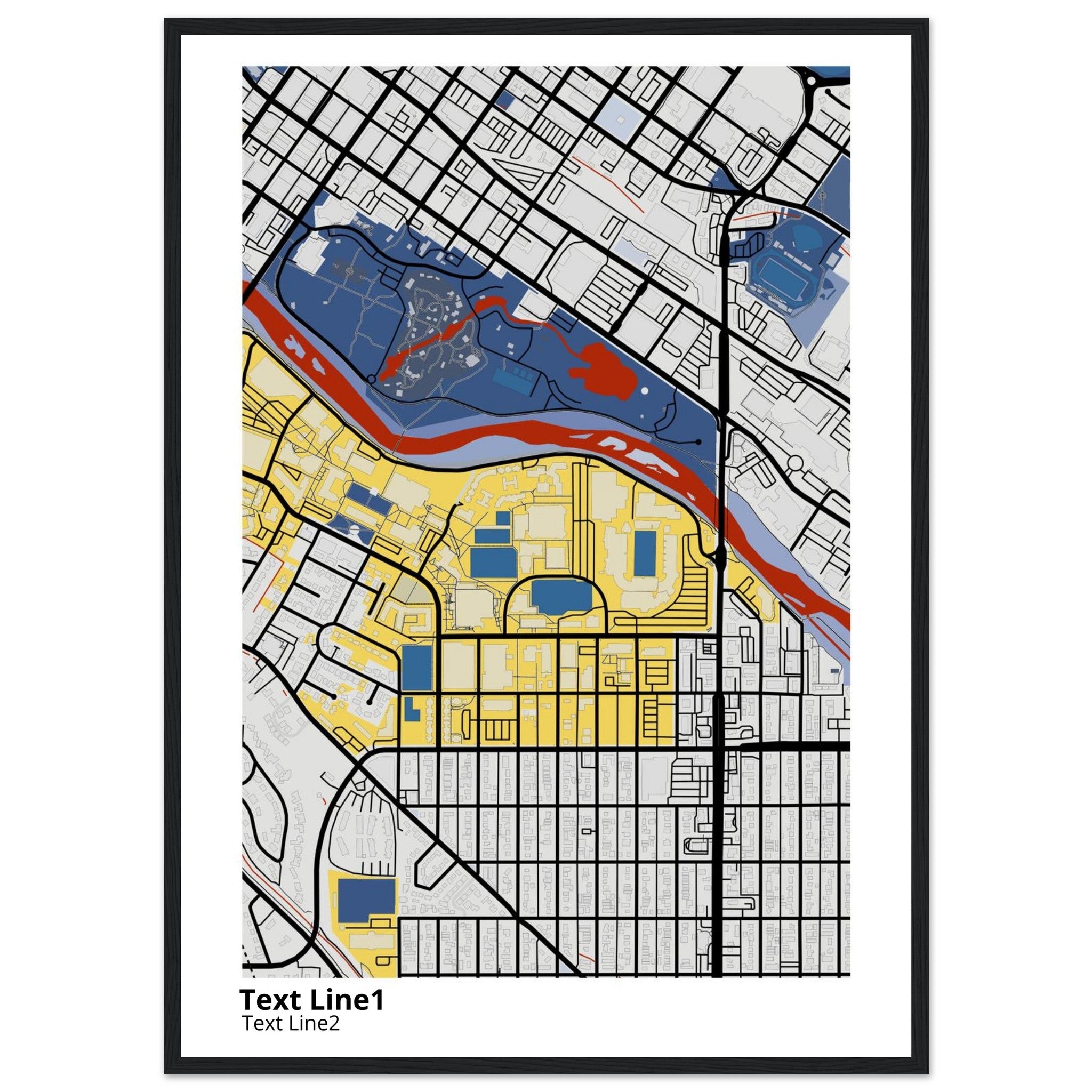 boise state university campus map poster