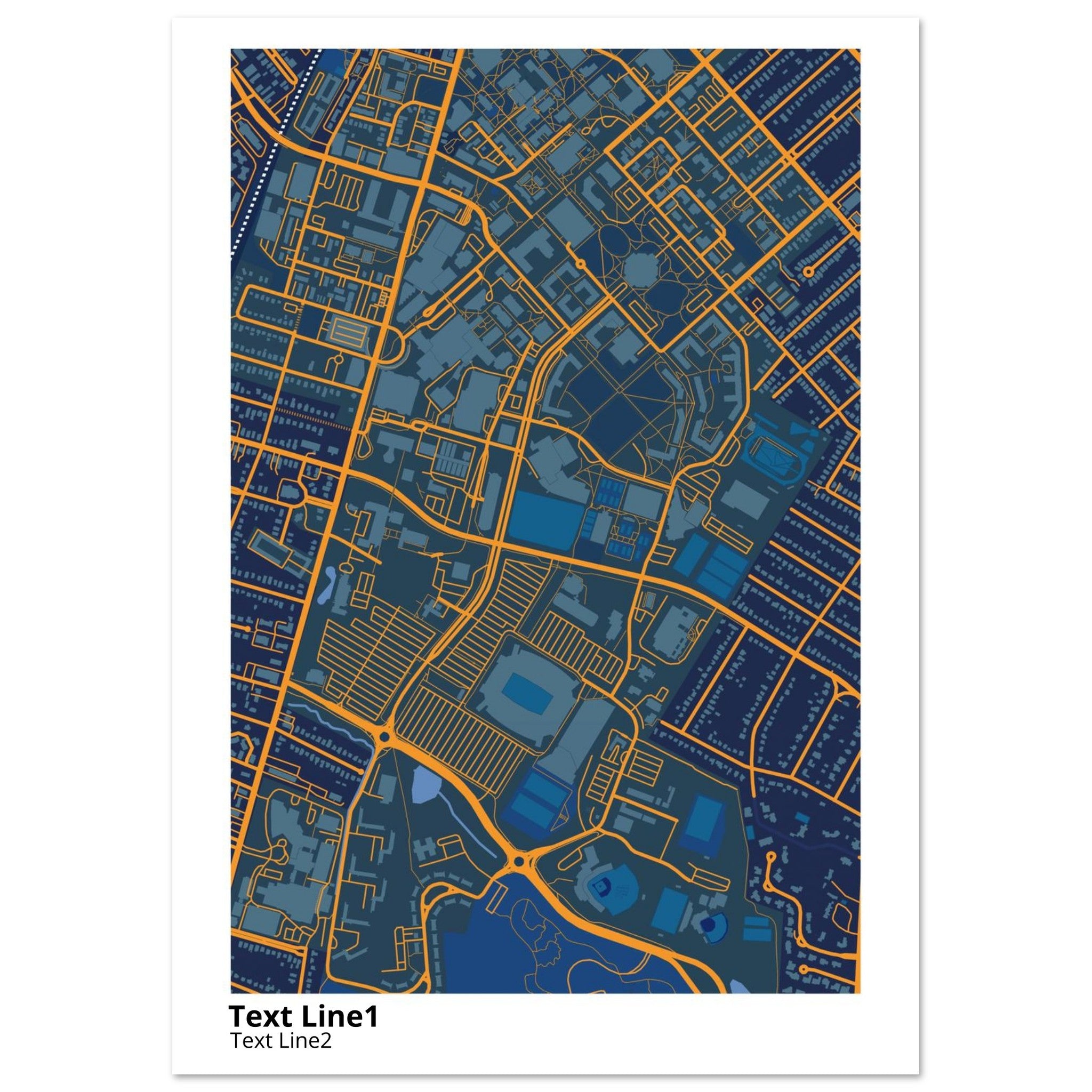 university of kentucky campus map poster