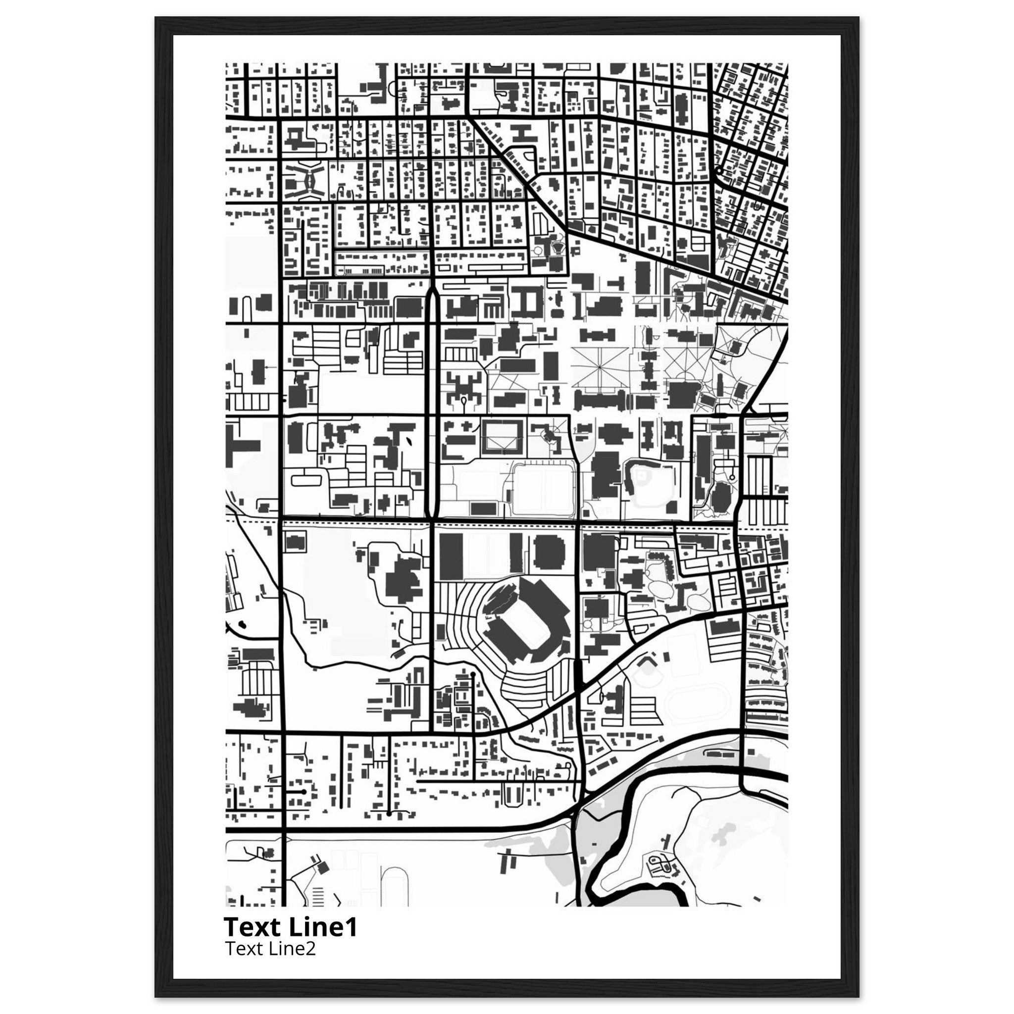 Oregon State University Campus Map Poster | Graduation Gift - Ink And Atlas