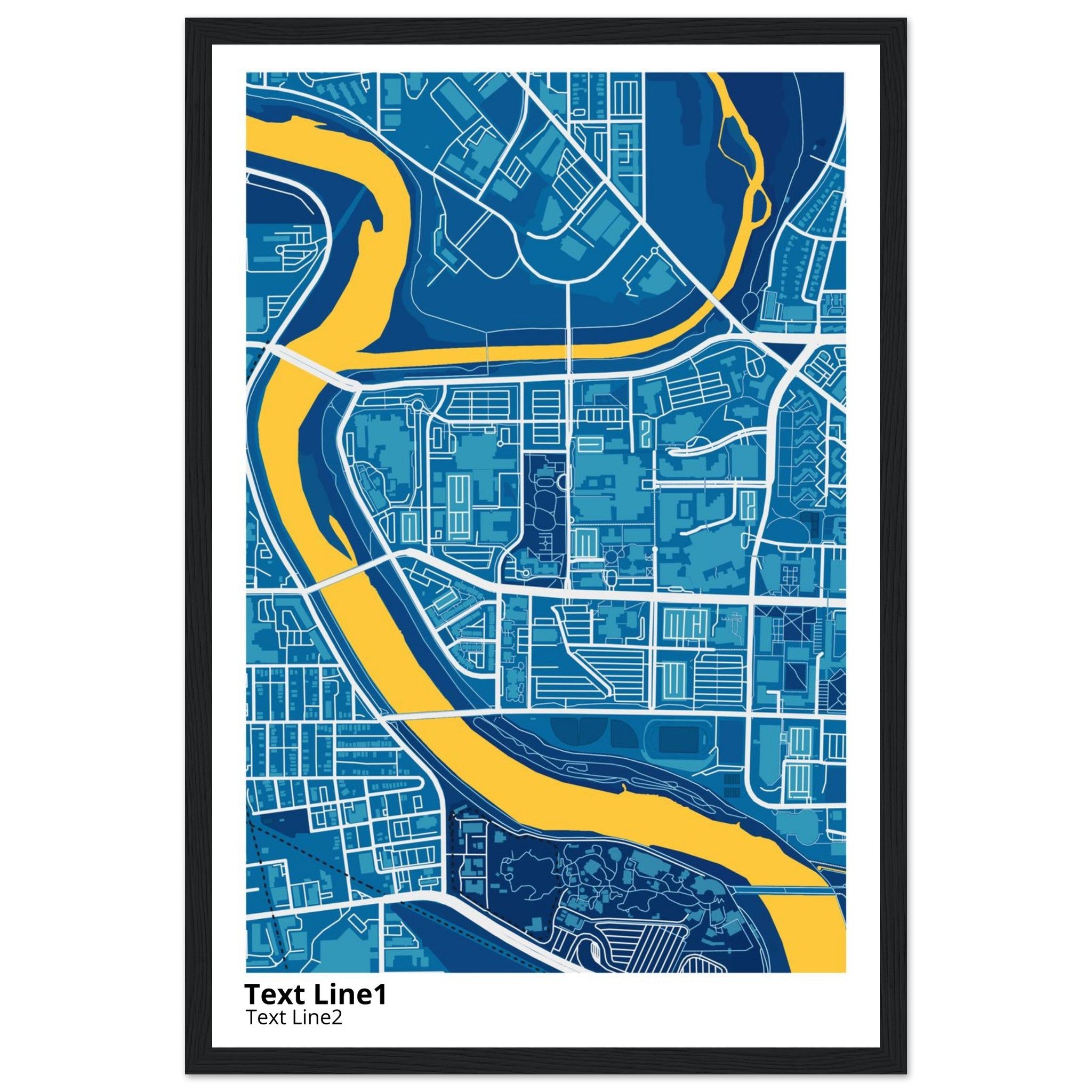 indiana university indianapolis campus map poster