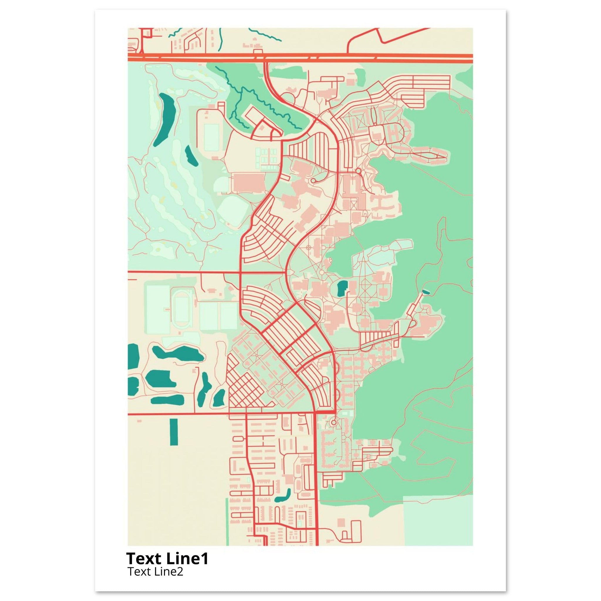 grand valley state university campus map poster
