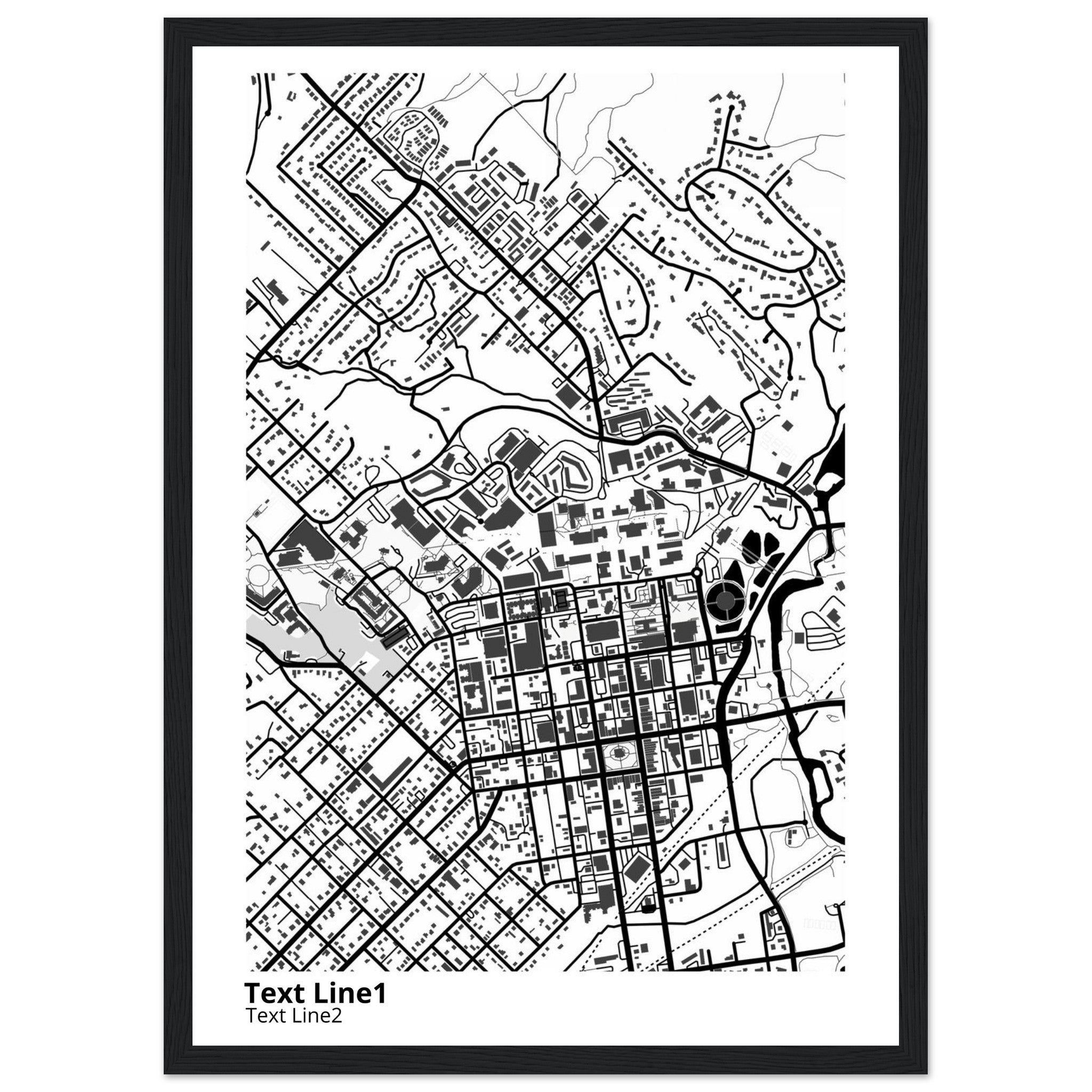 Texas State University Campus Map Poster | Graduation Gift - Ink And Atlas