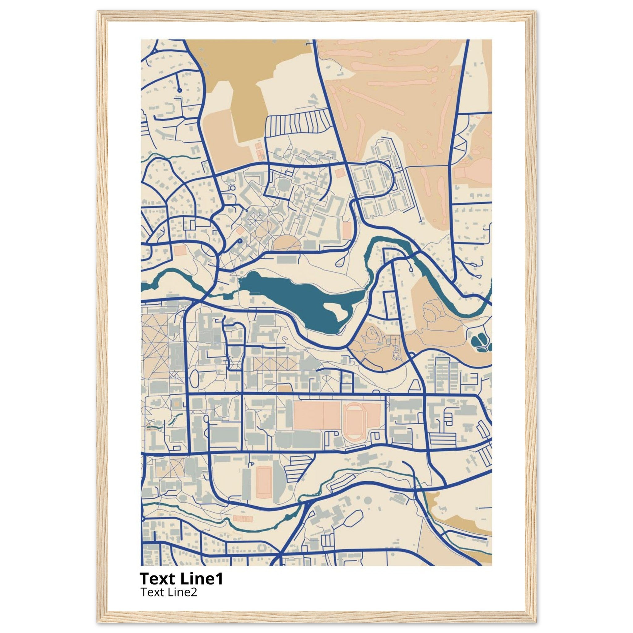 cornell university campus map poster