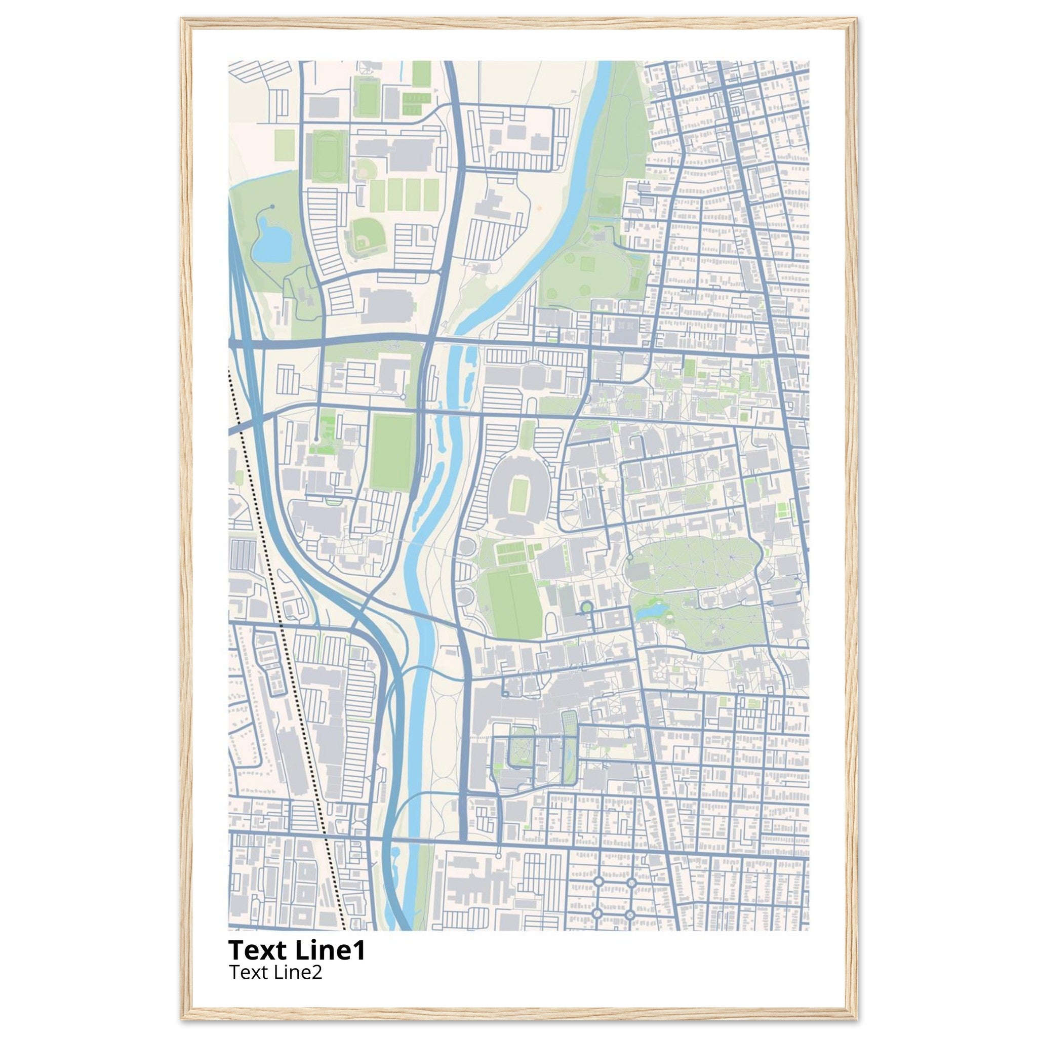 Ohio State University (Main Site) Campus Map Poster | Graduation Gift - Ink And Atlas
