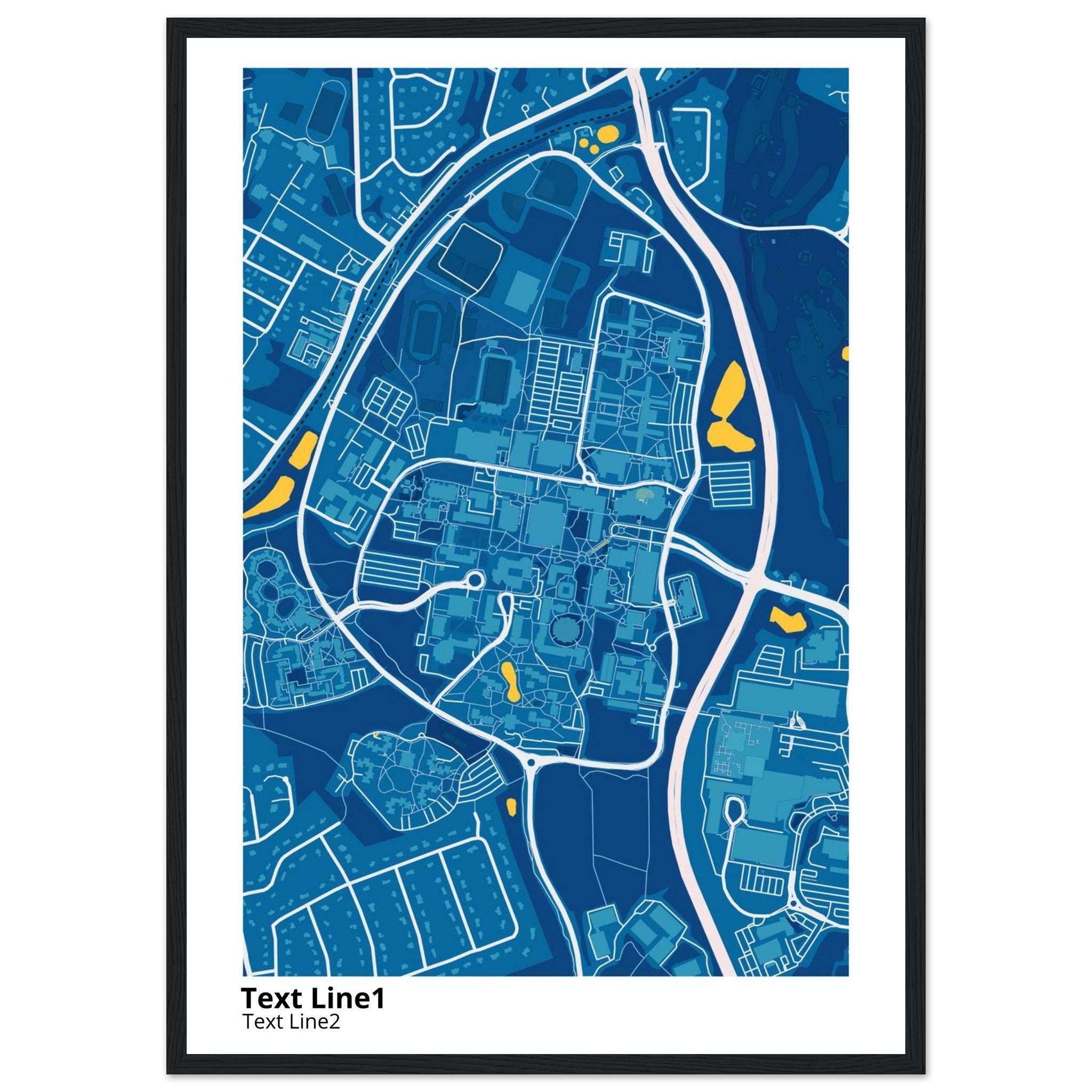 stony brook university campus map poster