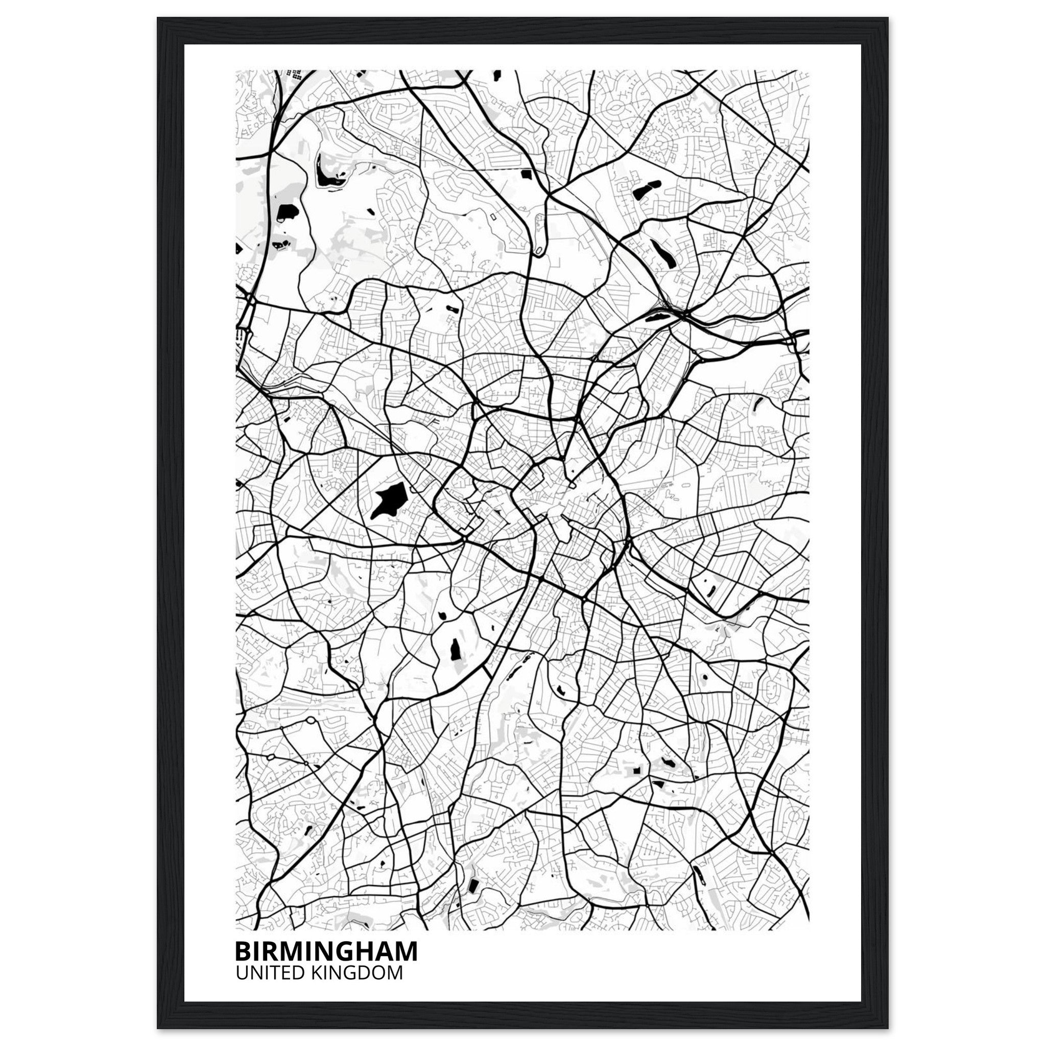 Birmingham United Kingdom City Map Poster | Custom Map Art Print - Ink And Atlas