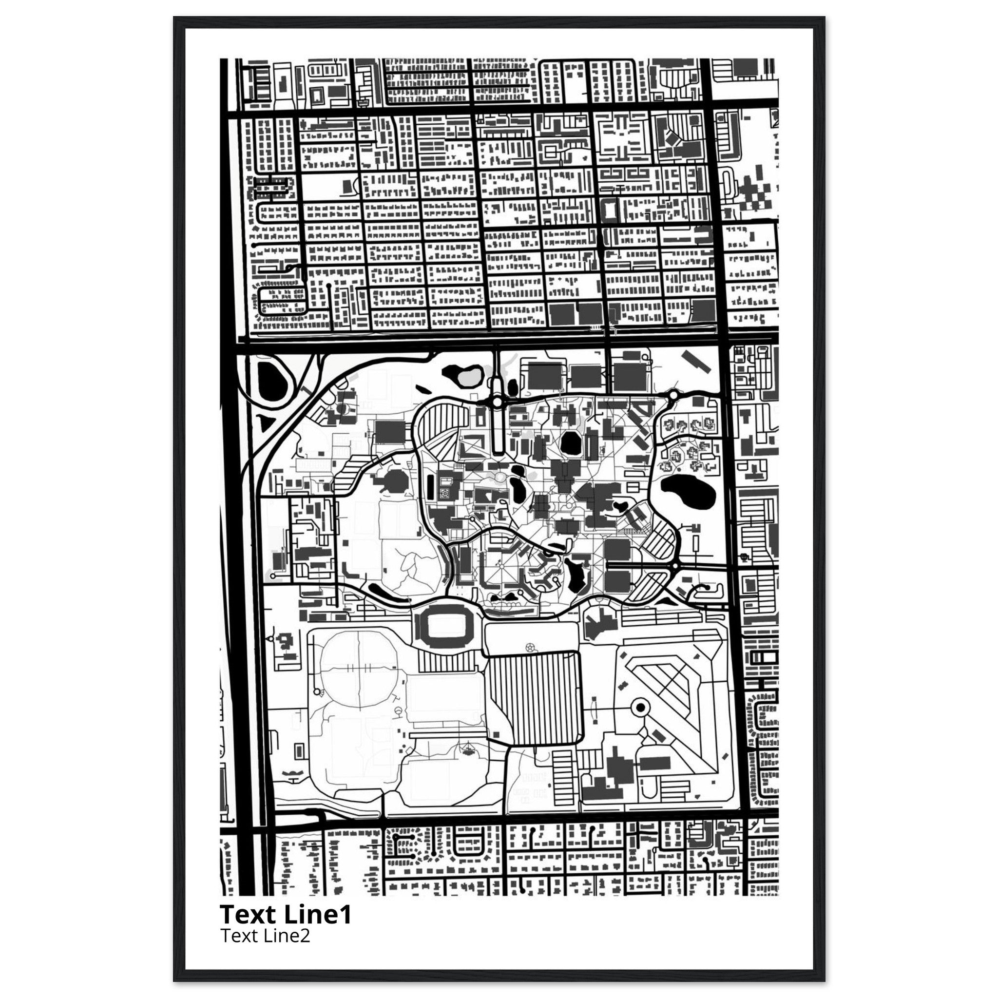 florida international university campus map poster