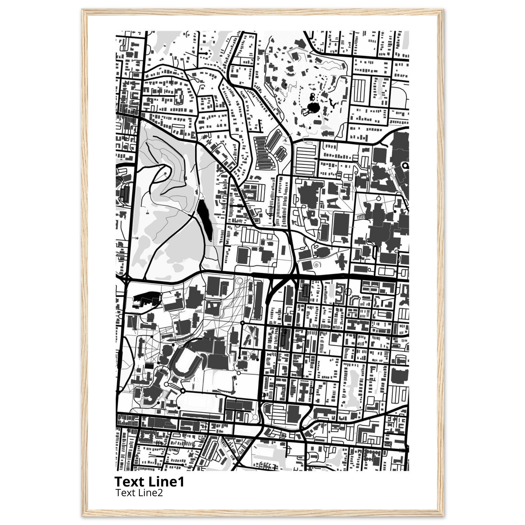 University of Cincinnati Ohio Campus Map Poster | Graduation Gift - Ink And Atlas