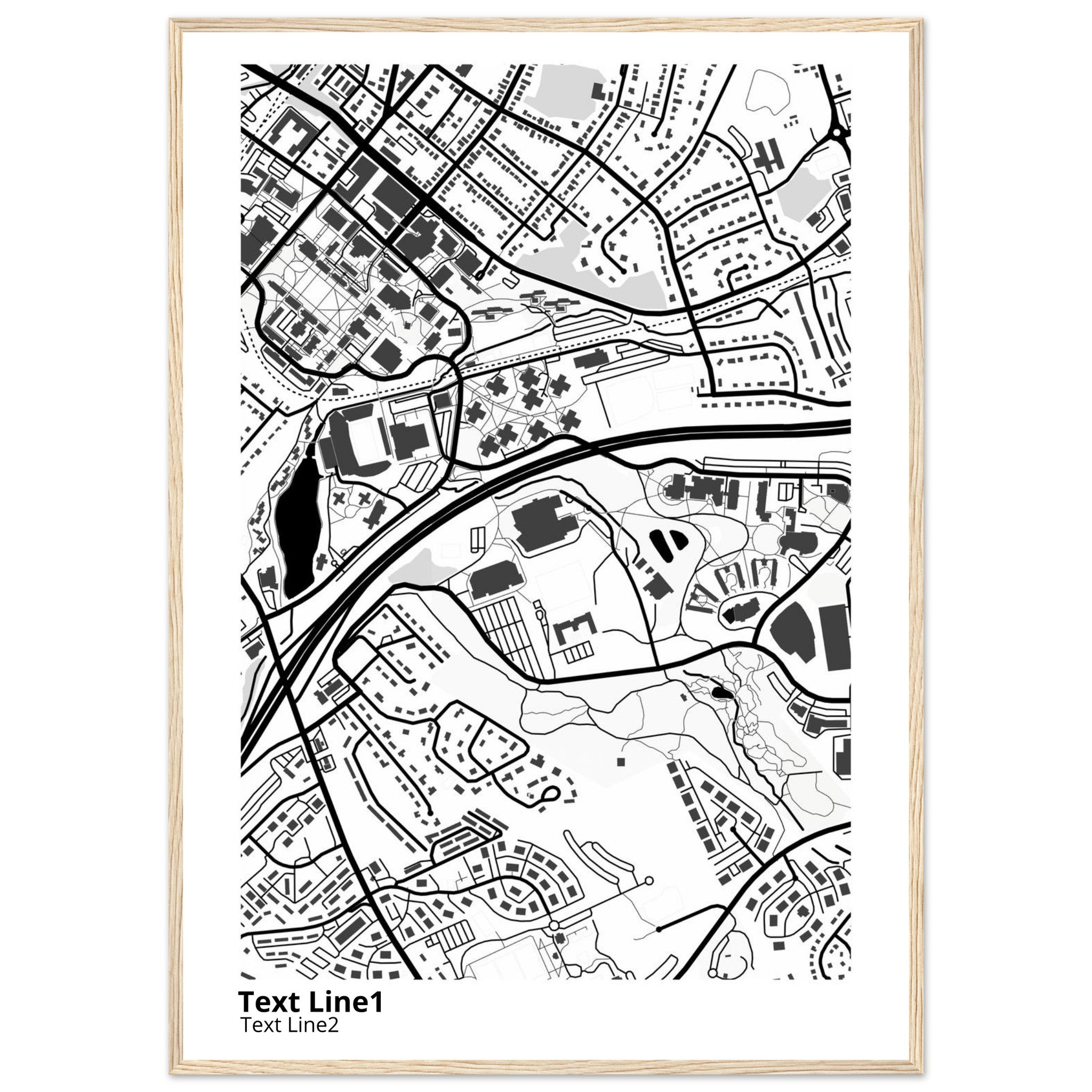James Madison University Virginia Campus Map Poster | Graduation Gift - Ink And Atlas