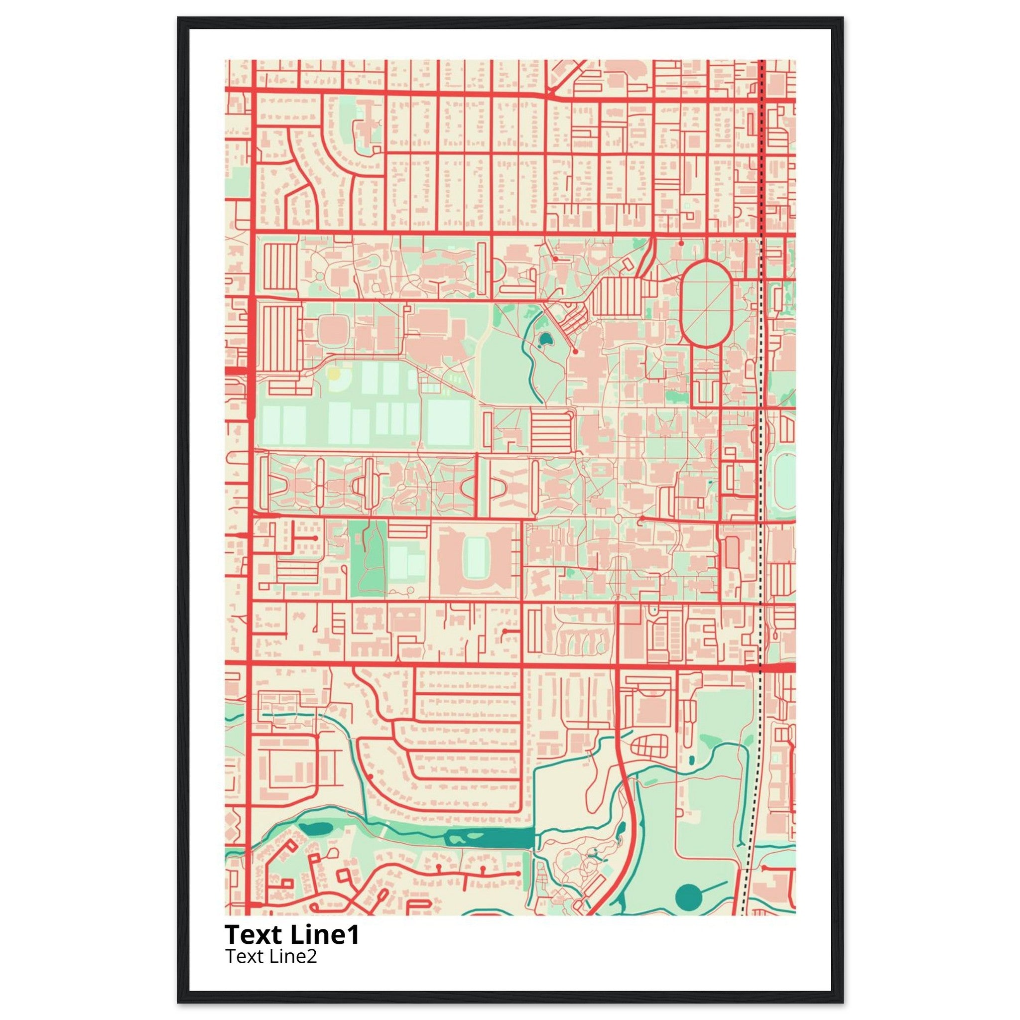 colorado state university fort collins campus map poster