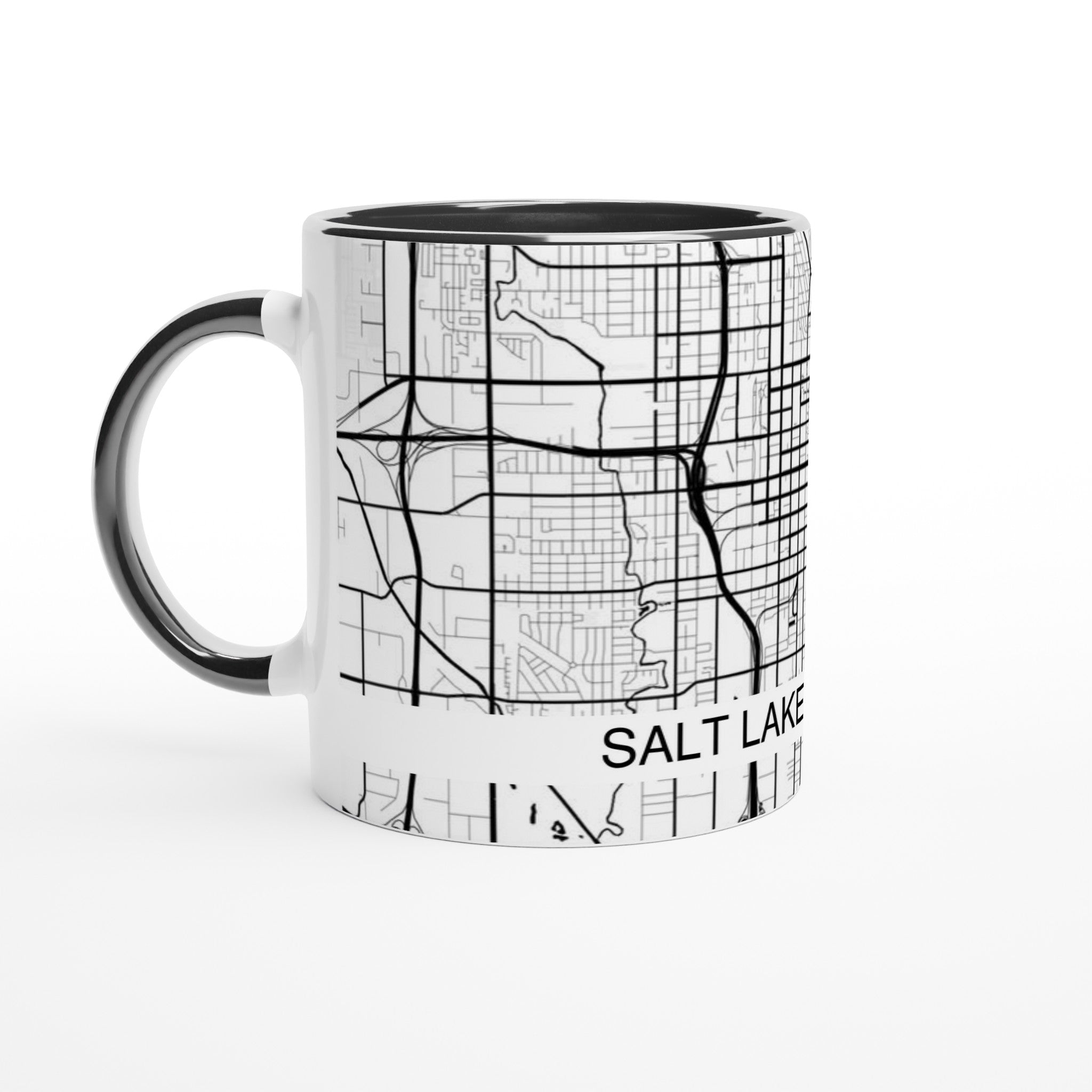 salt lake city modern city map mug 11oz