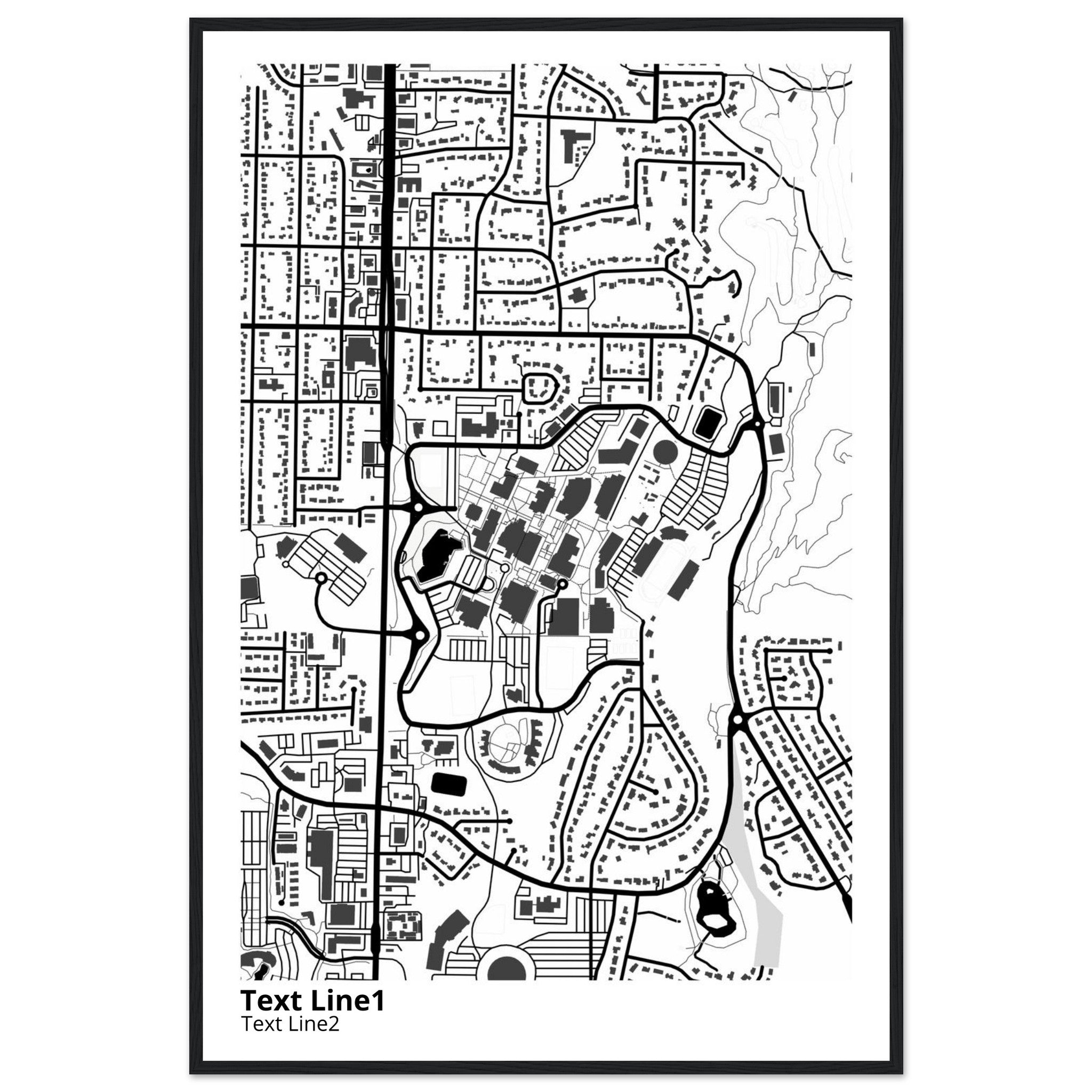 Weber State University Utah Campus Map Poster | Graduation Gift - Ink And Atlas