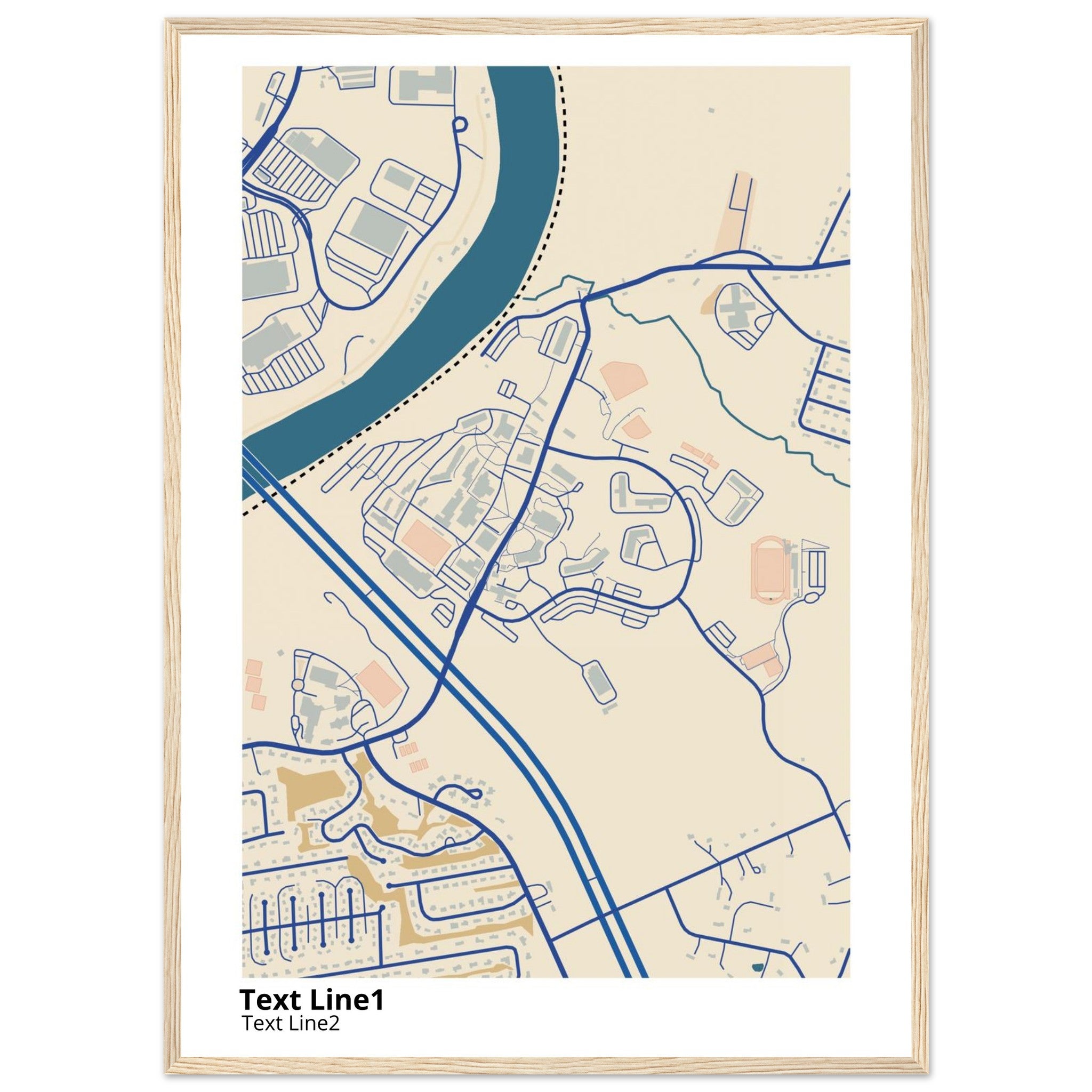 southern new hampshire university campus map poster