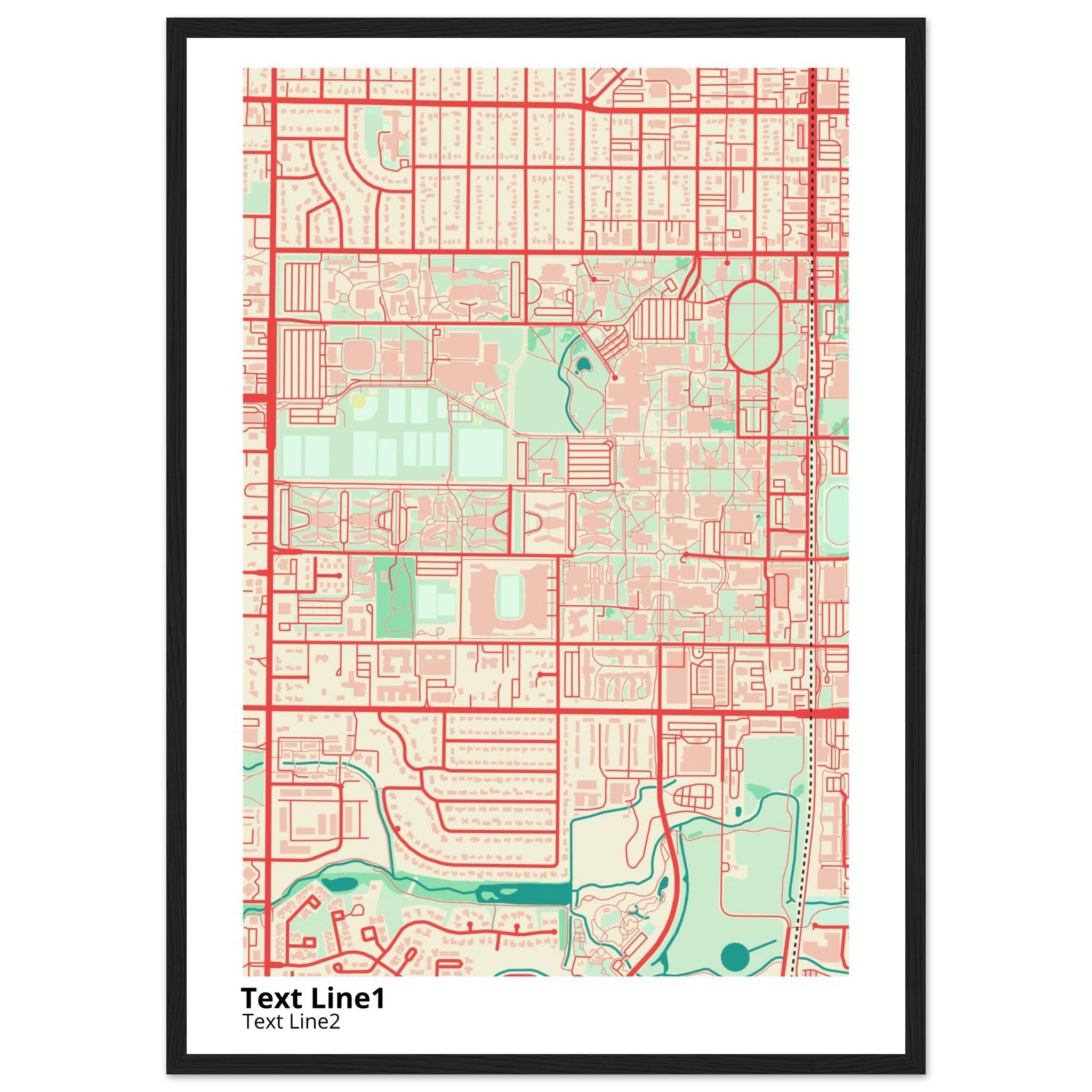 colorado state university fort collins campus map poster