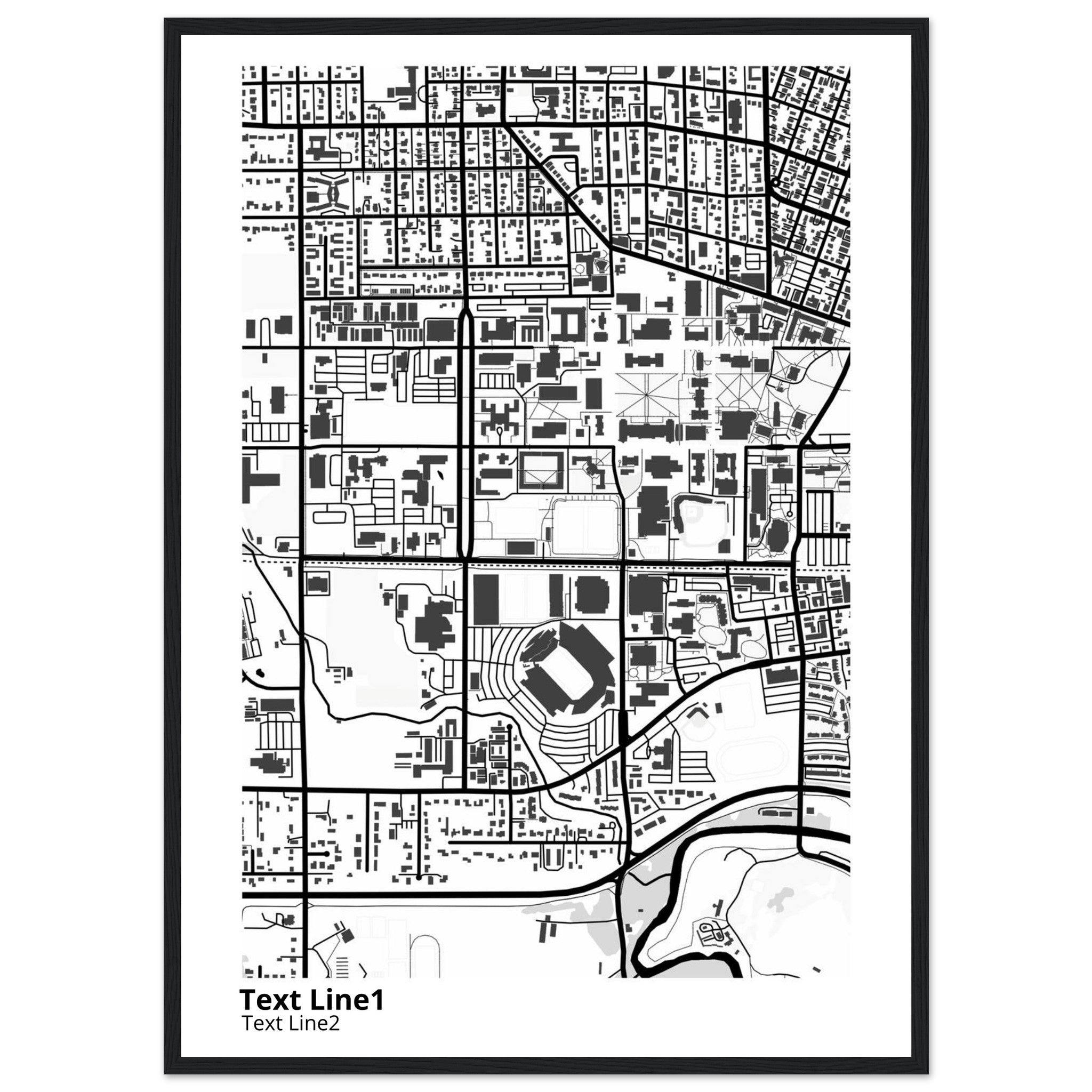 Oregon State University Campus Map Poster | Graduation Gift - Ink And Atlas