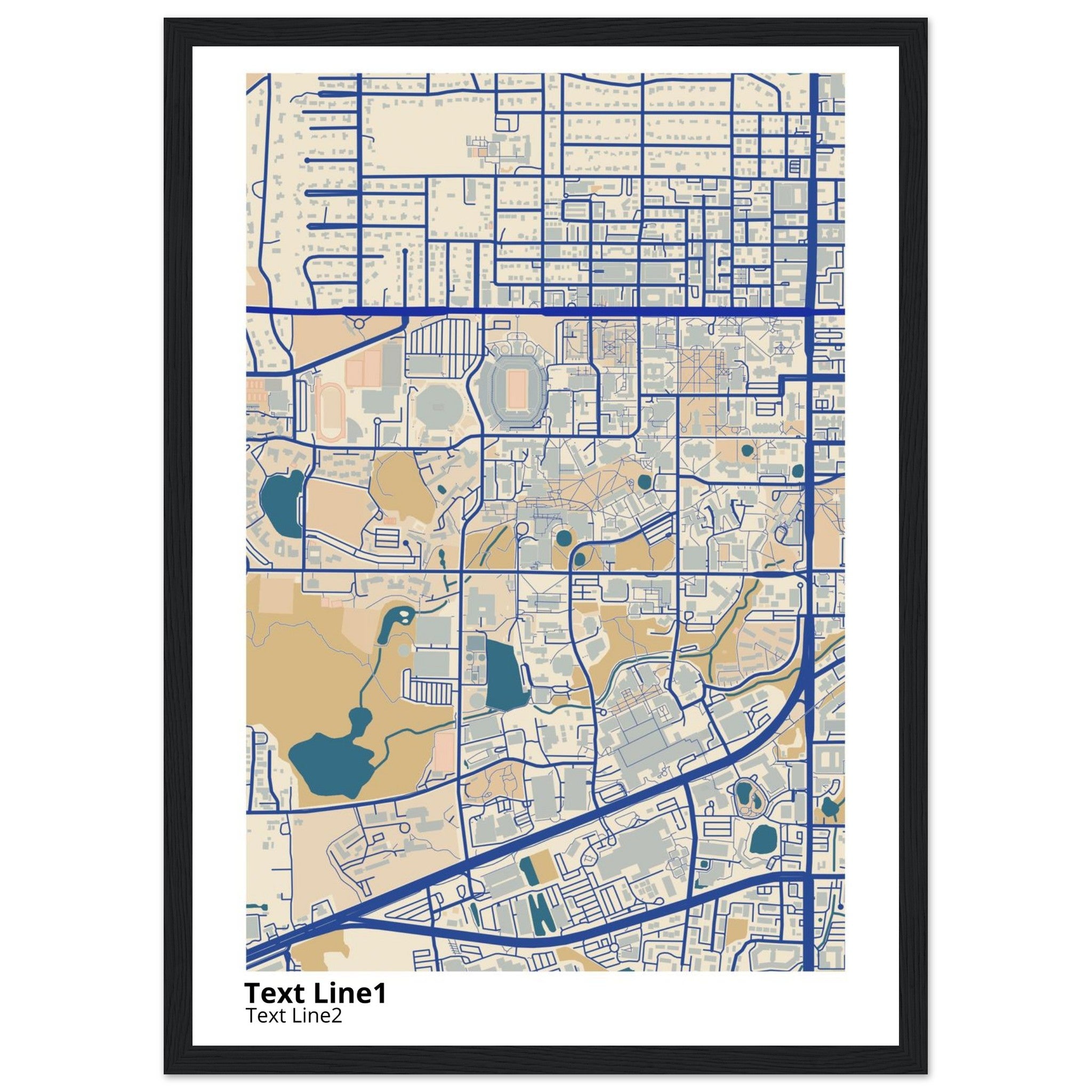 university of florida campus map poster