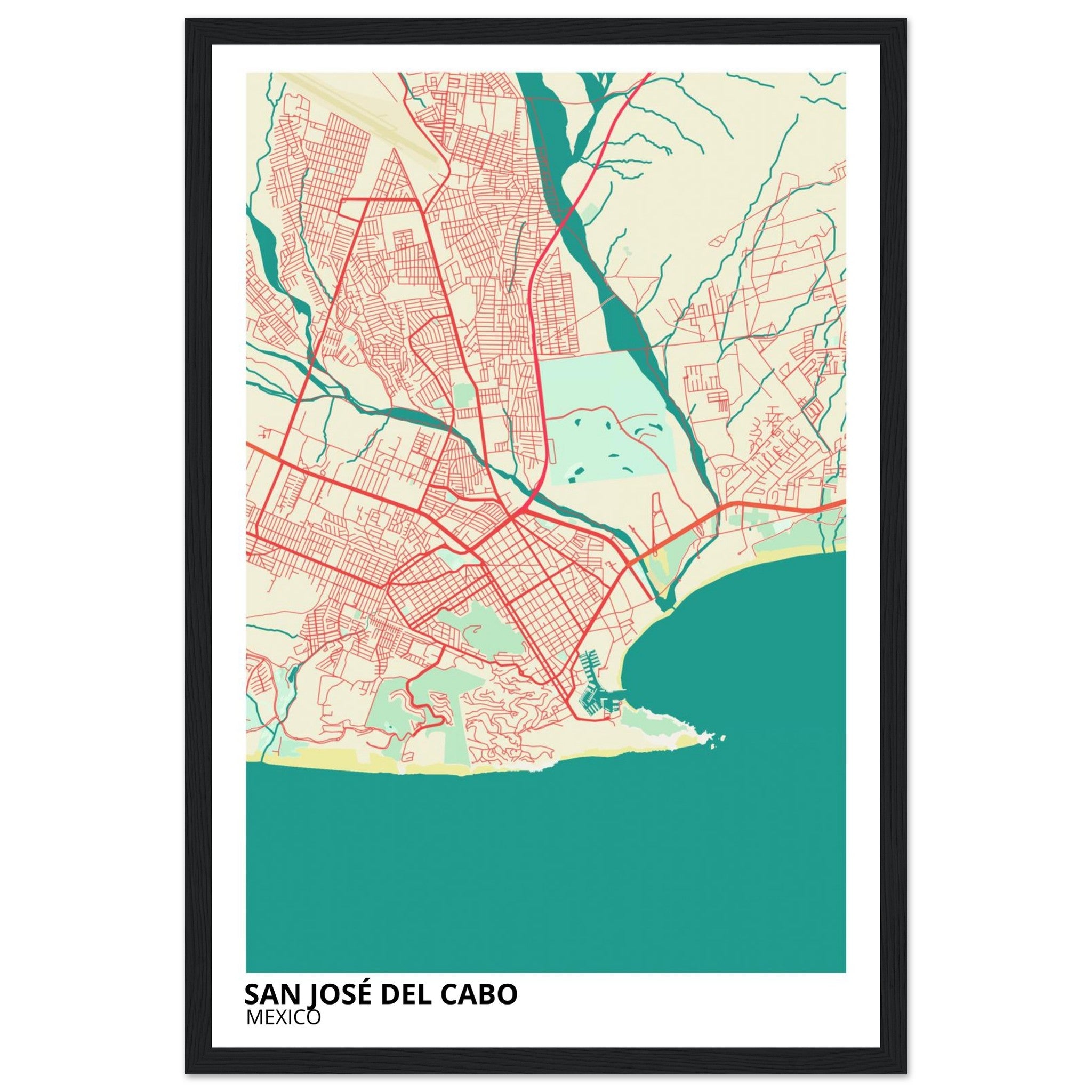 San Jose Del Cabo Mexico City Map Poster | Custom Map Art Print - Ink And Atlas