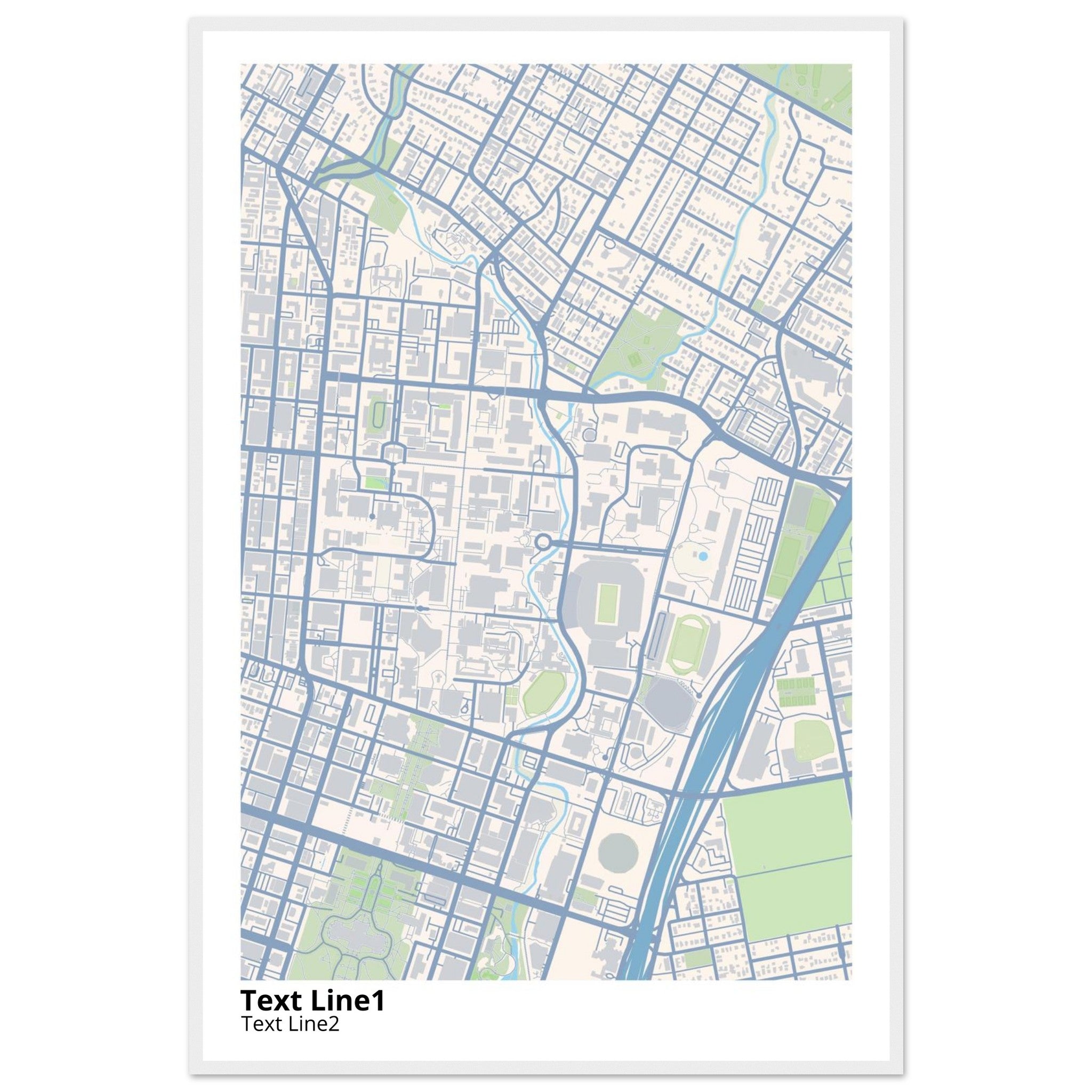 University of Texas at Austin Campus Map Poster | Graduation Gift - Ink And Atlas