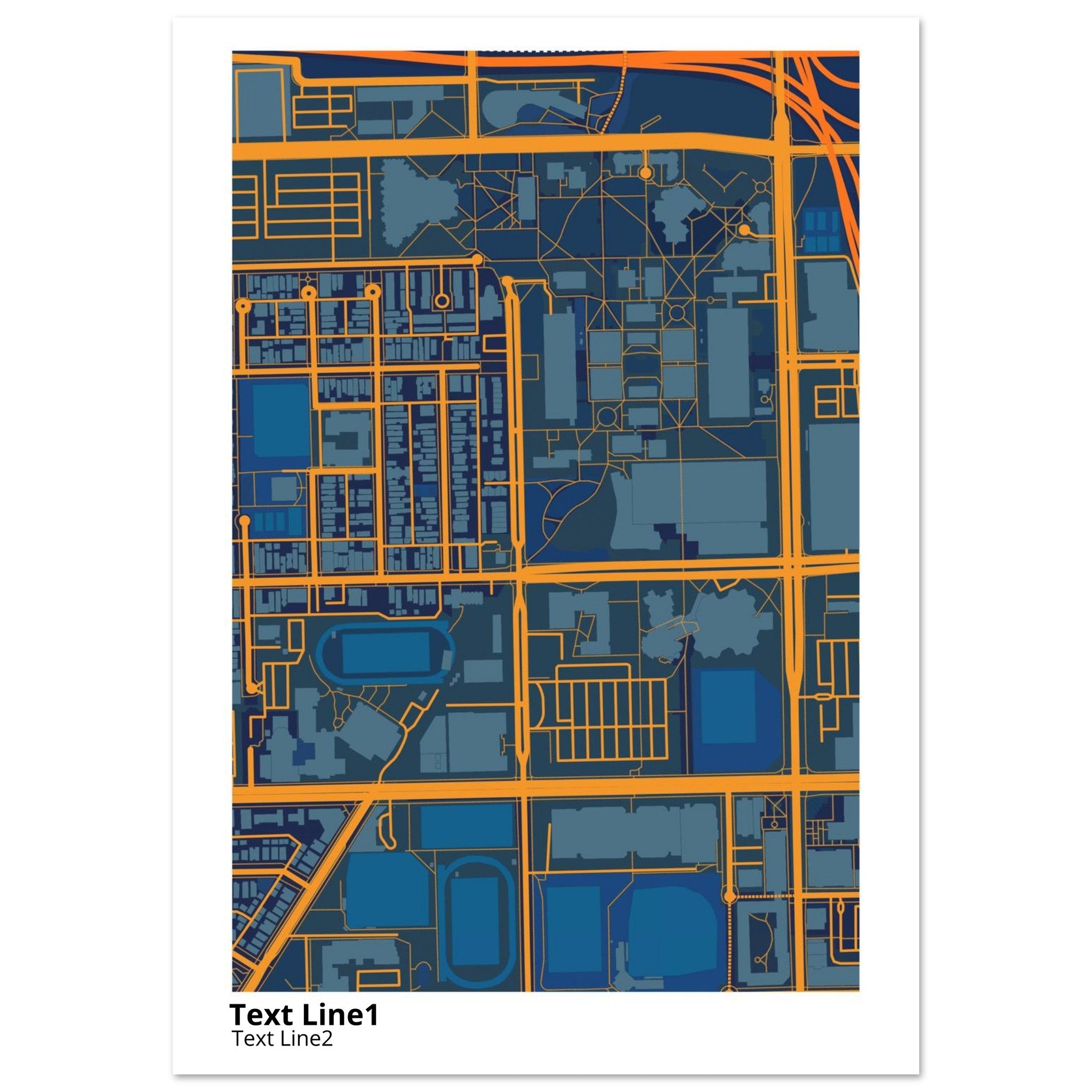 university of illinois chicago campus map poster