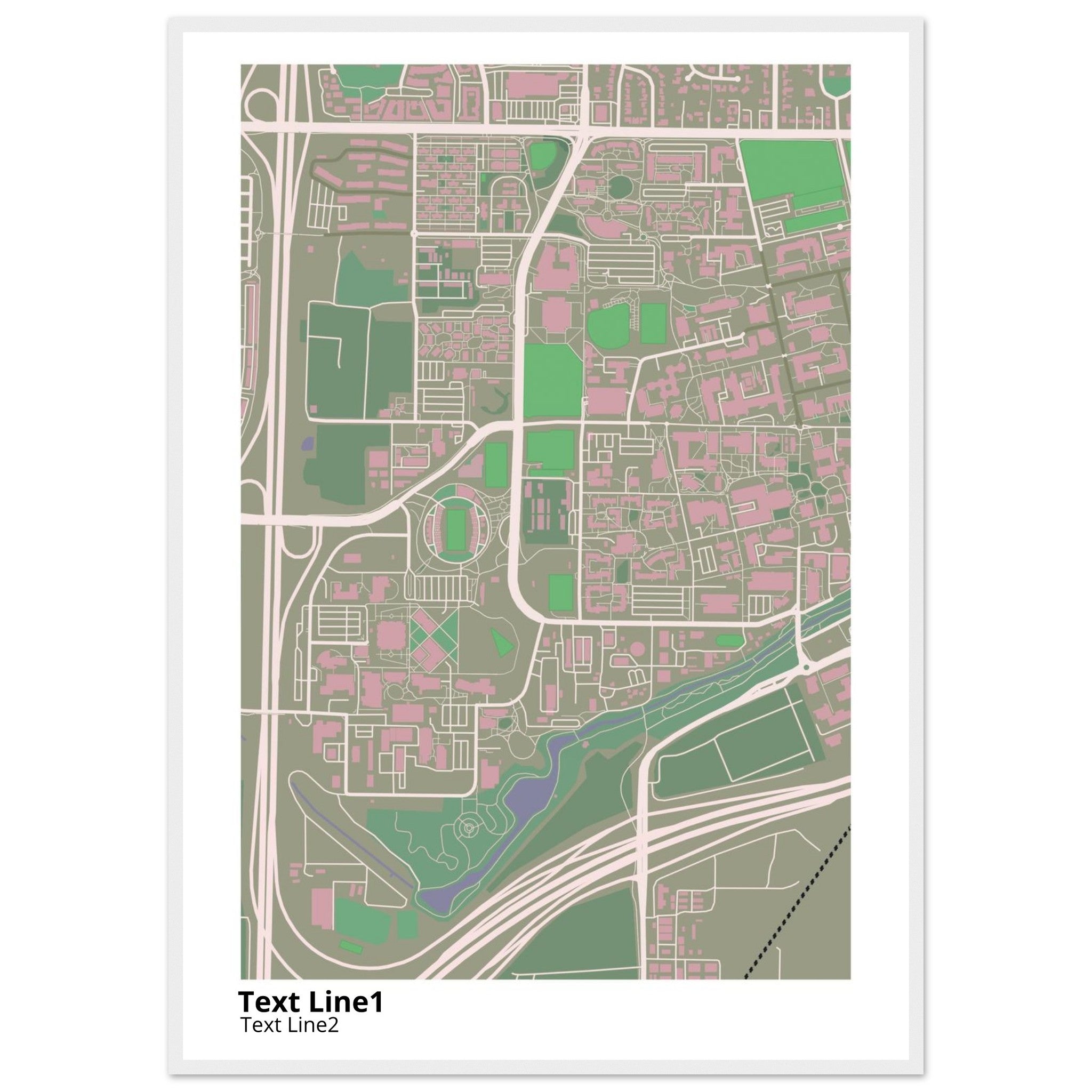 university of california davis campus map poster