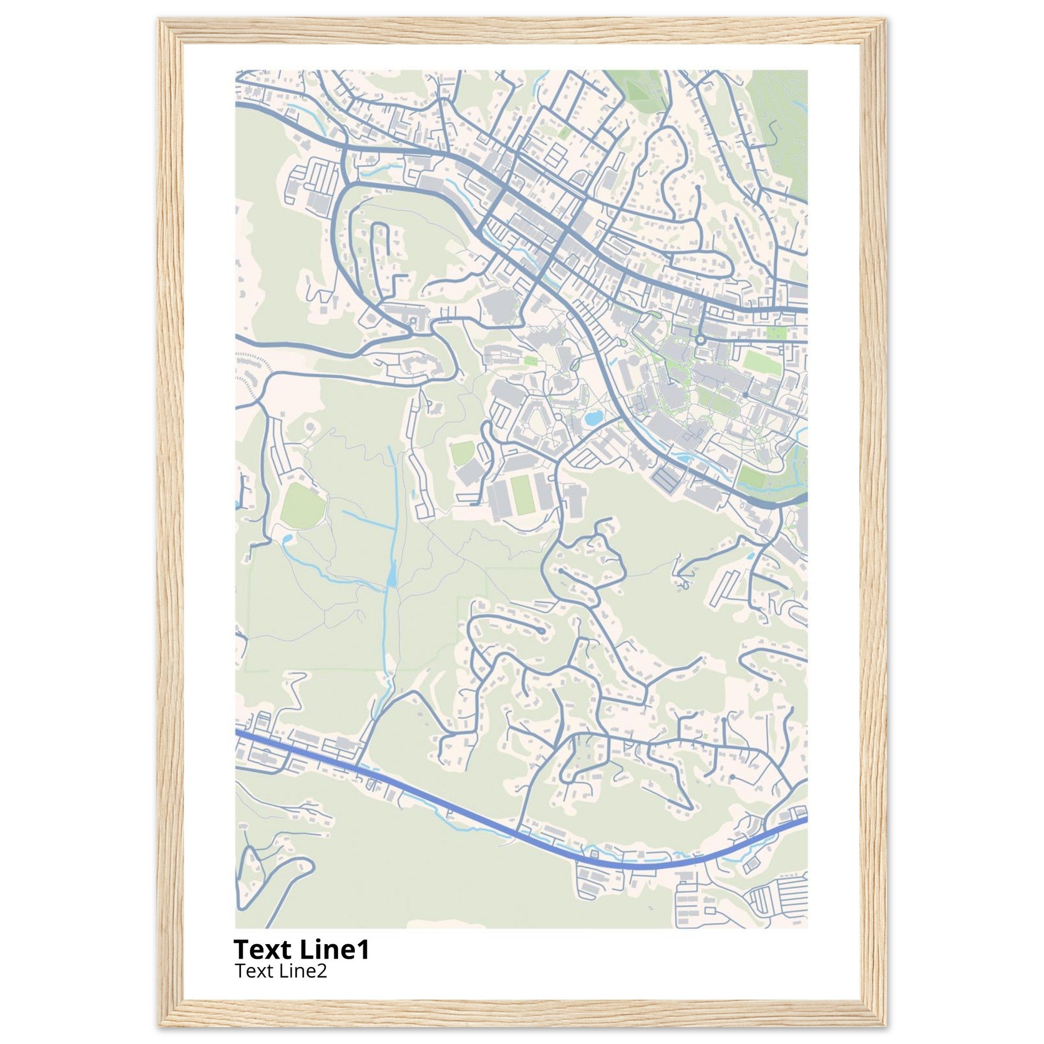 Appalachian State University NC Campus Map Poster | Graduation Gift - Ink And Atlas