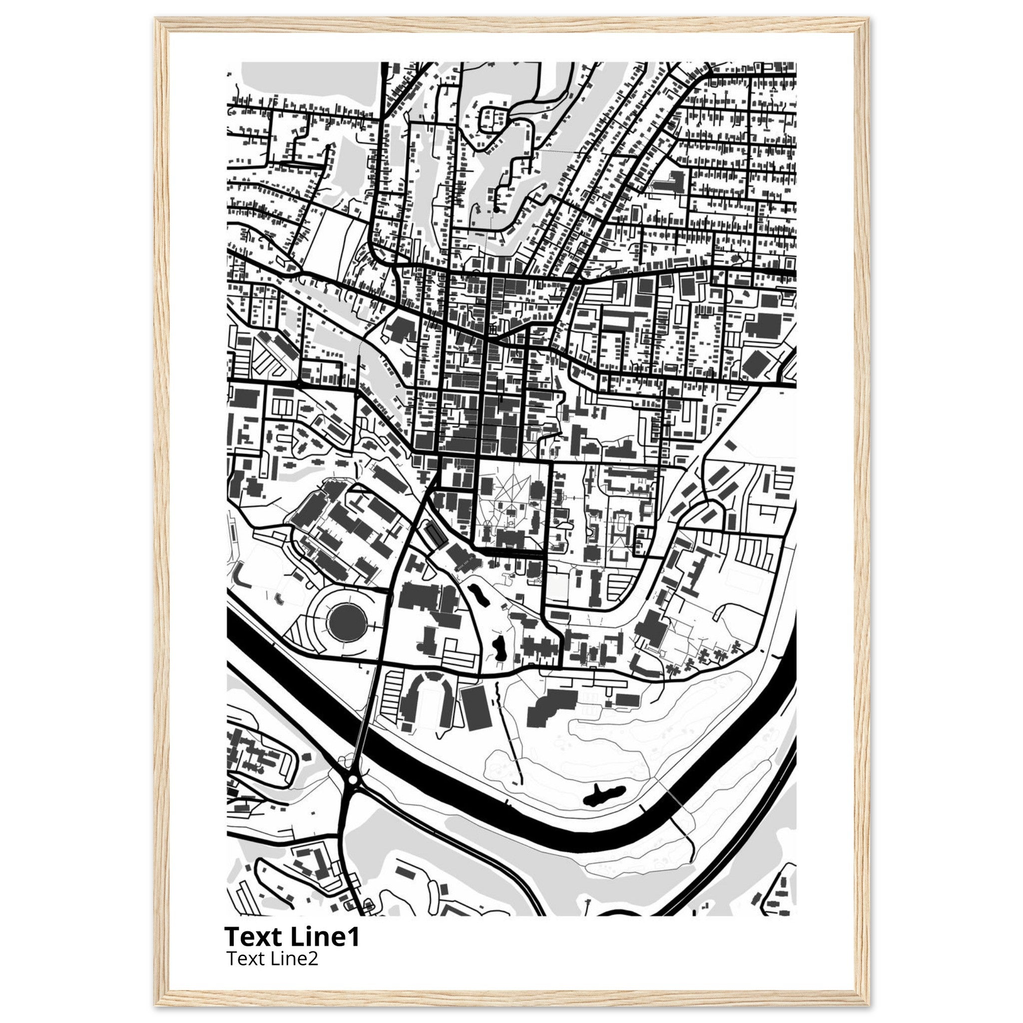 Ohio University (Main Campus) Campus Map Poster | Graduation Gift - Ink And Atlas