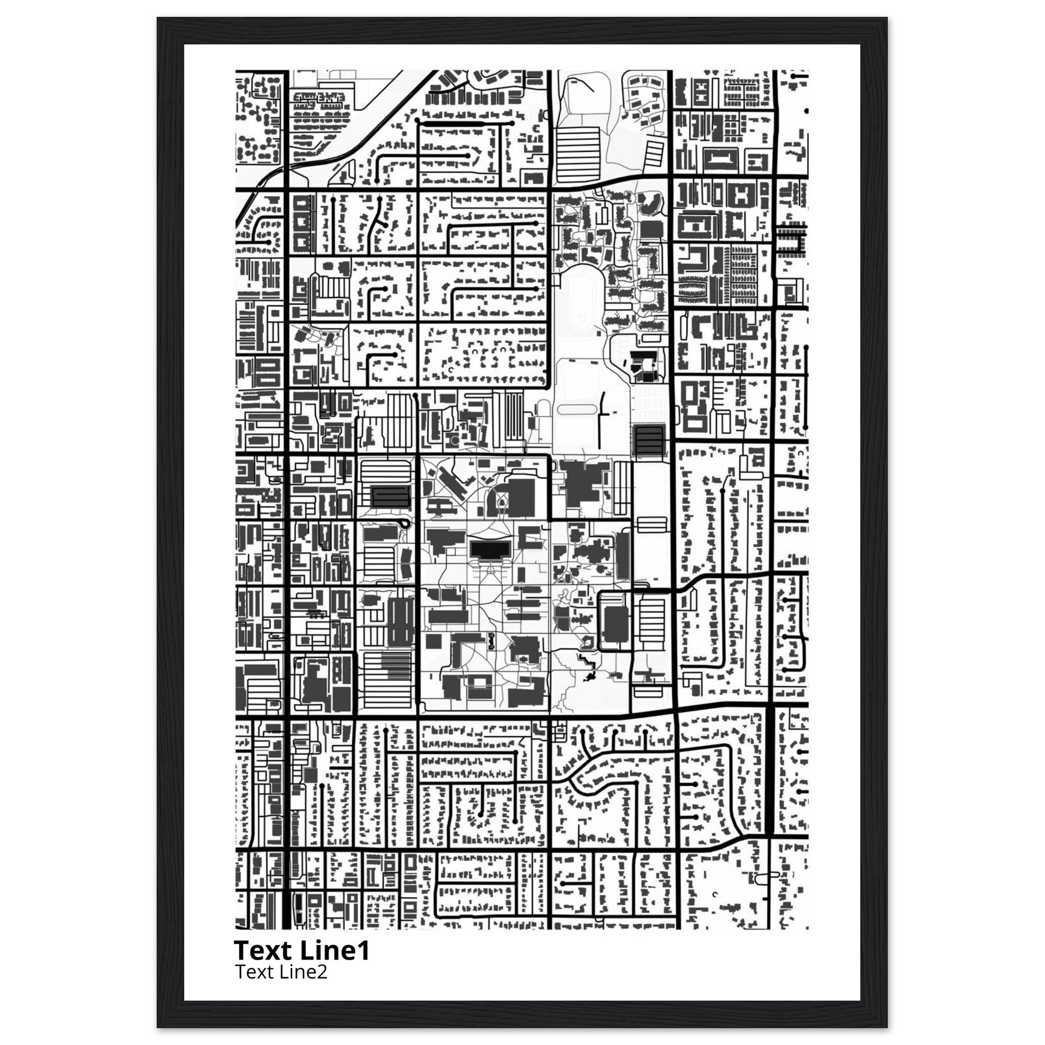 california state university northridge campus map poster
