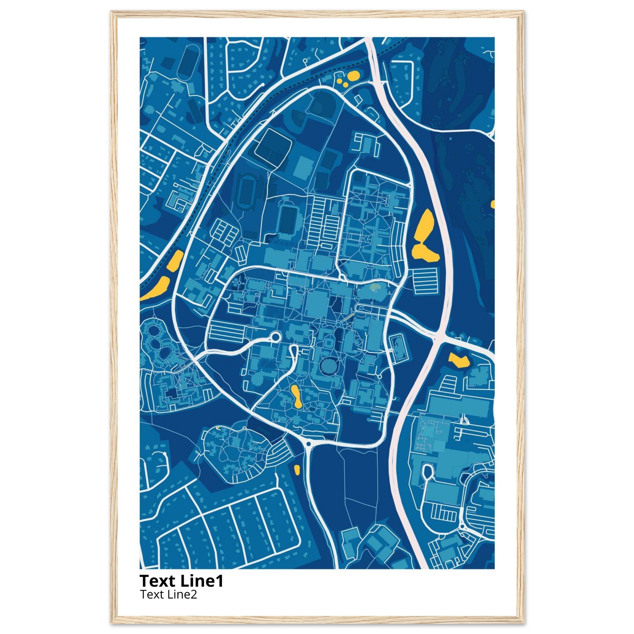 stony brook university campus map poster