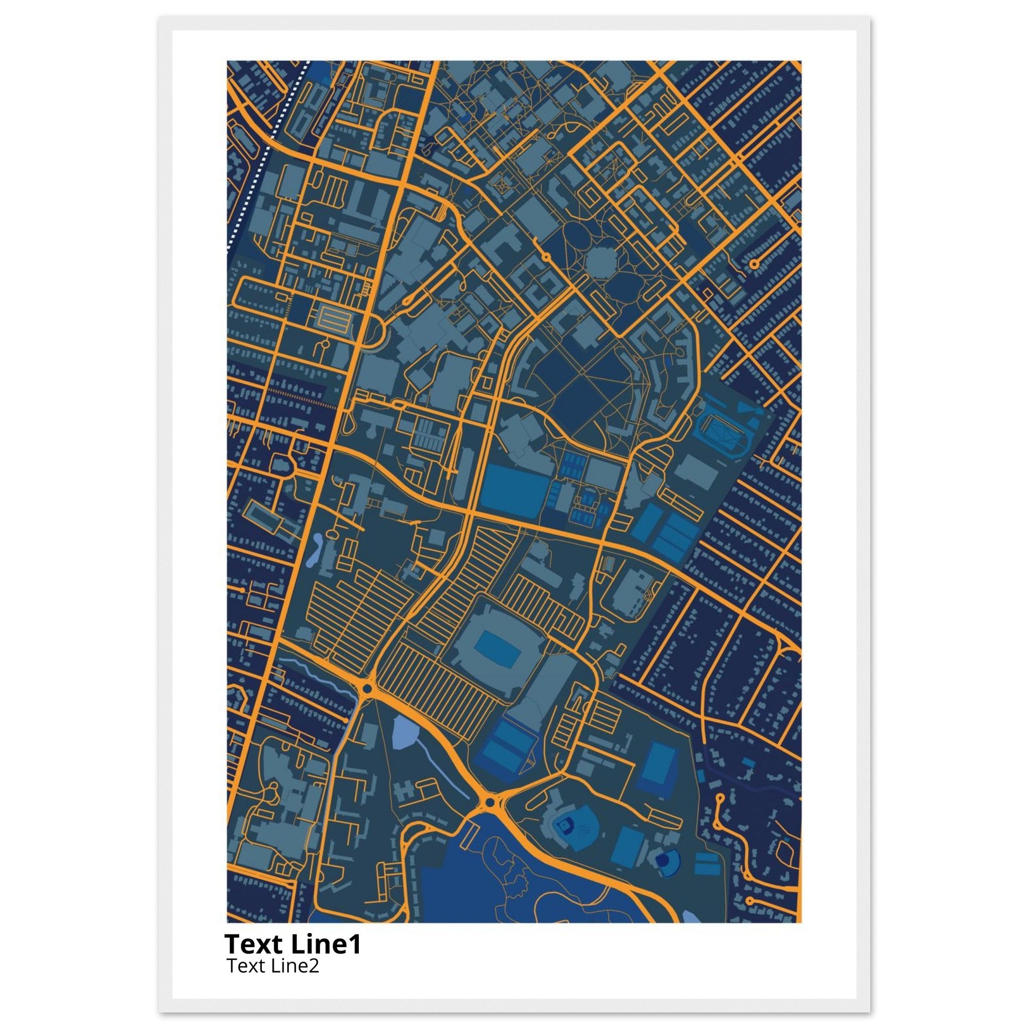 university of kentucky campus map poster