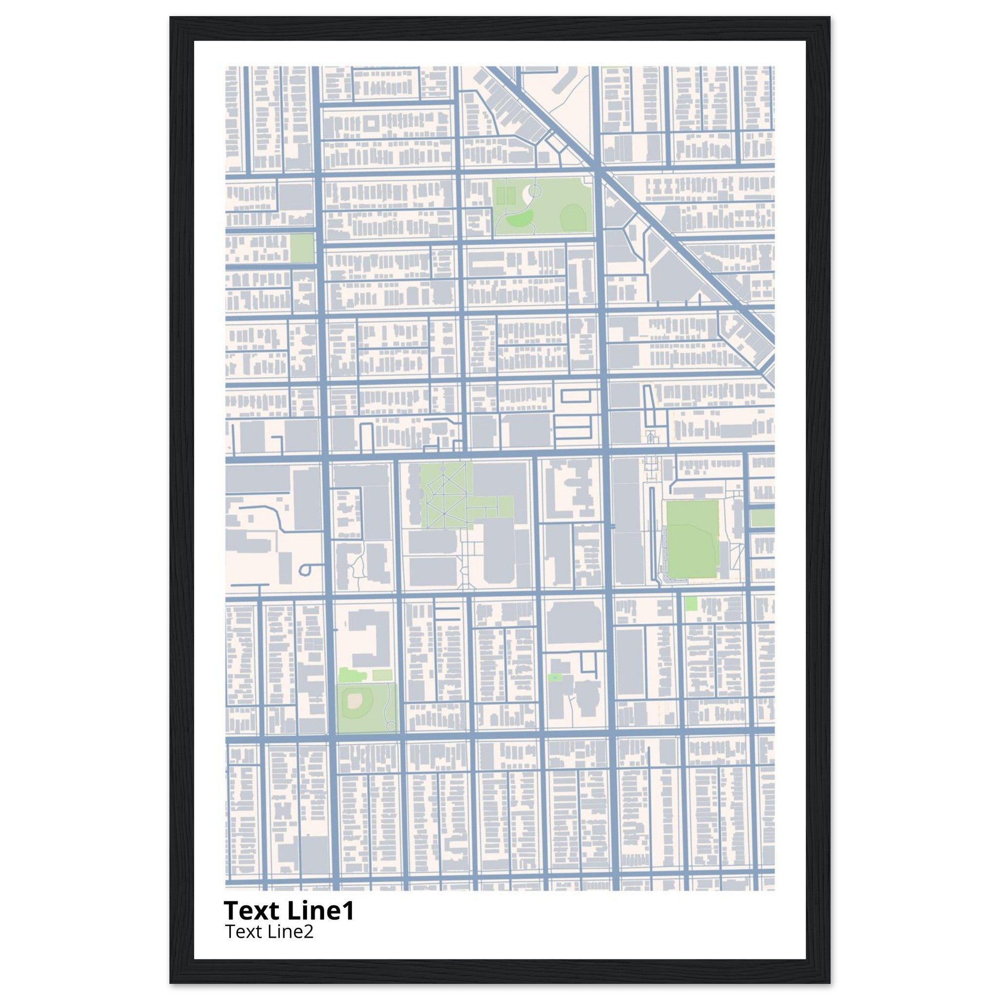 depaul university campus map poster