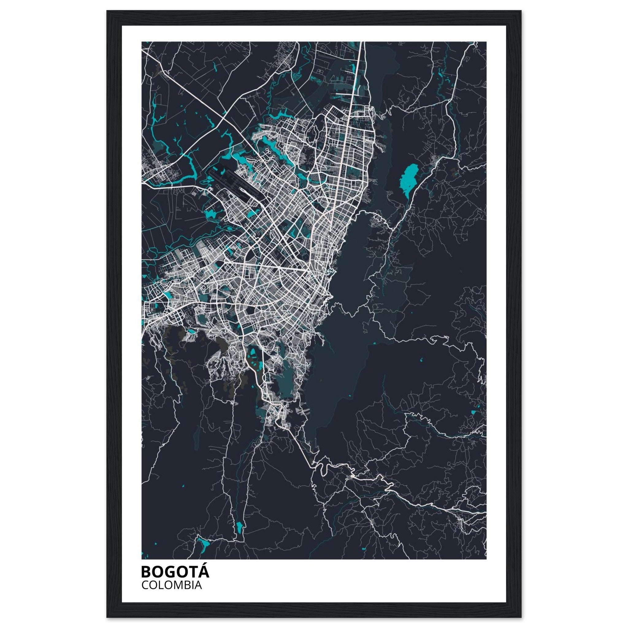 Bogota Colombia City Map Poster | Custom Map Art Print - Ink And Atlas