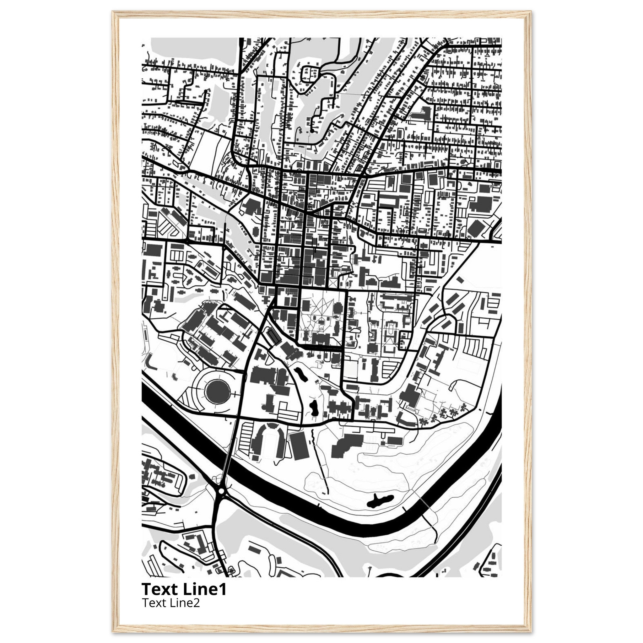 Ohio University (Main Campus) Campus Map Poster | Graduation Gift - Ink And Atlas