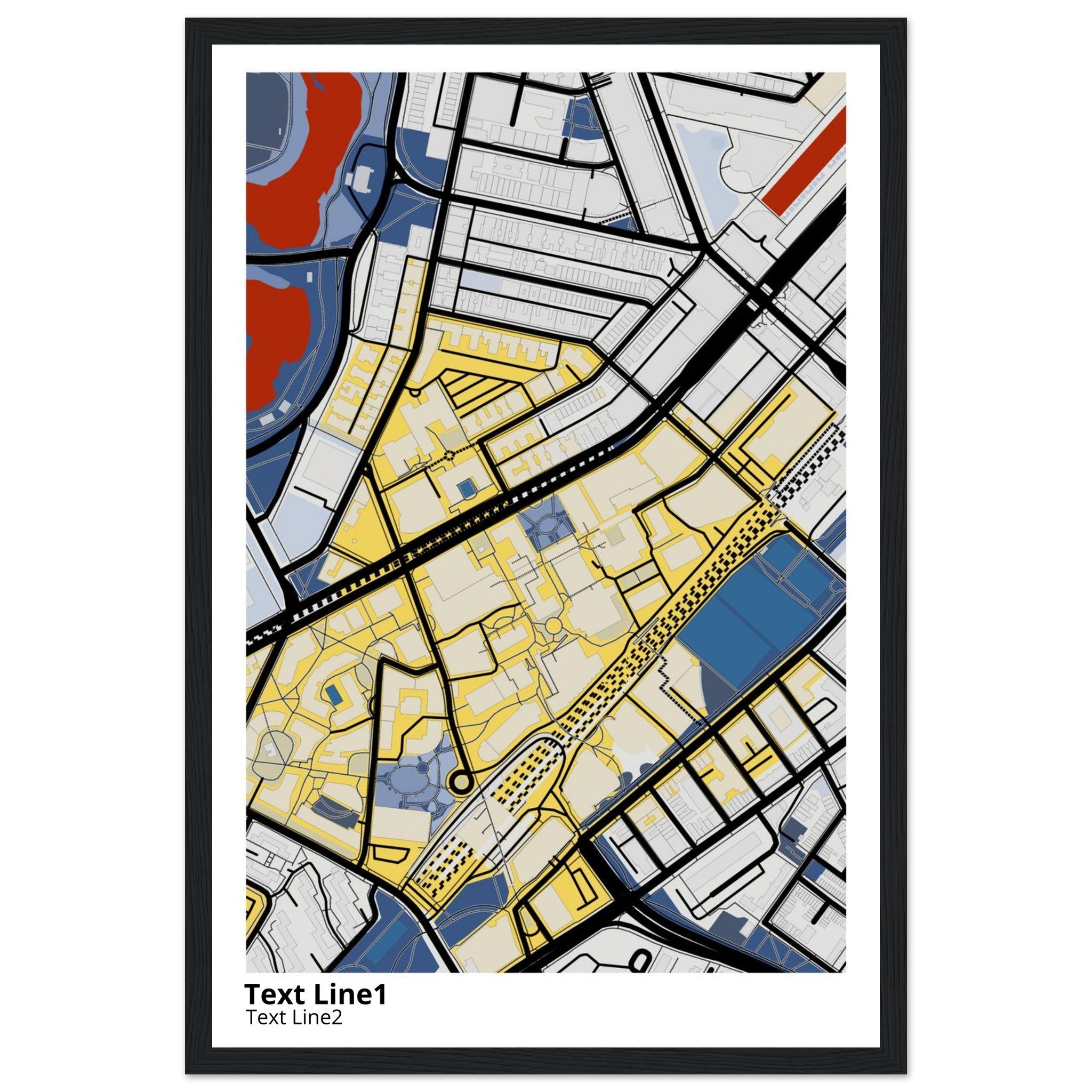 northeastern university campus map poster