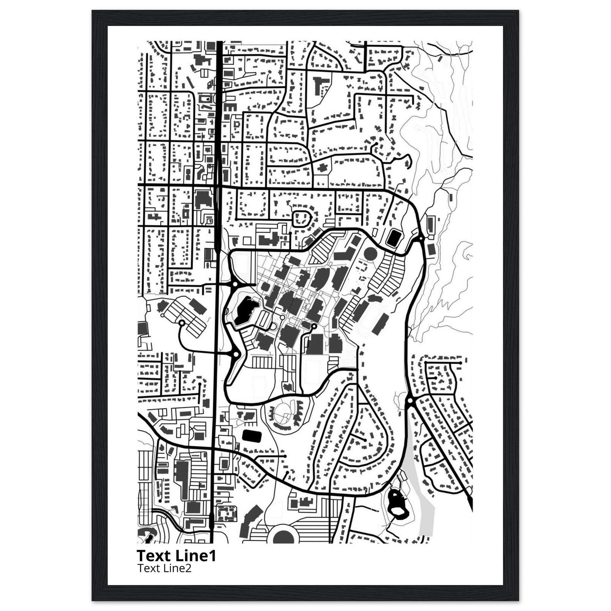 Weber State University Utah Campus Map Poster | Graduation Gift - Ink And Atlas