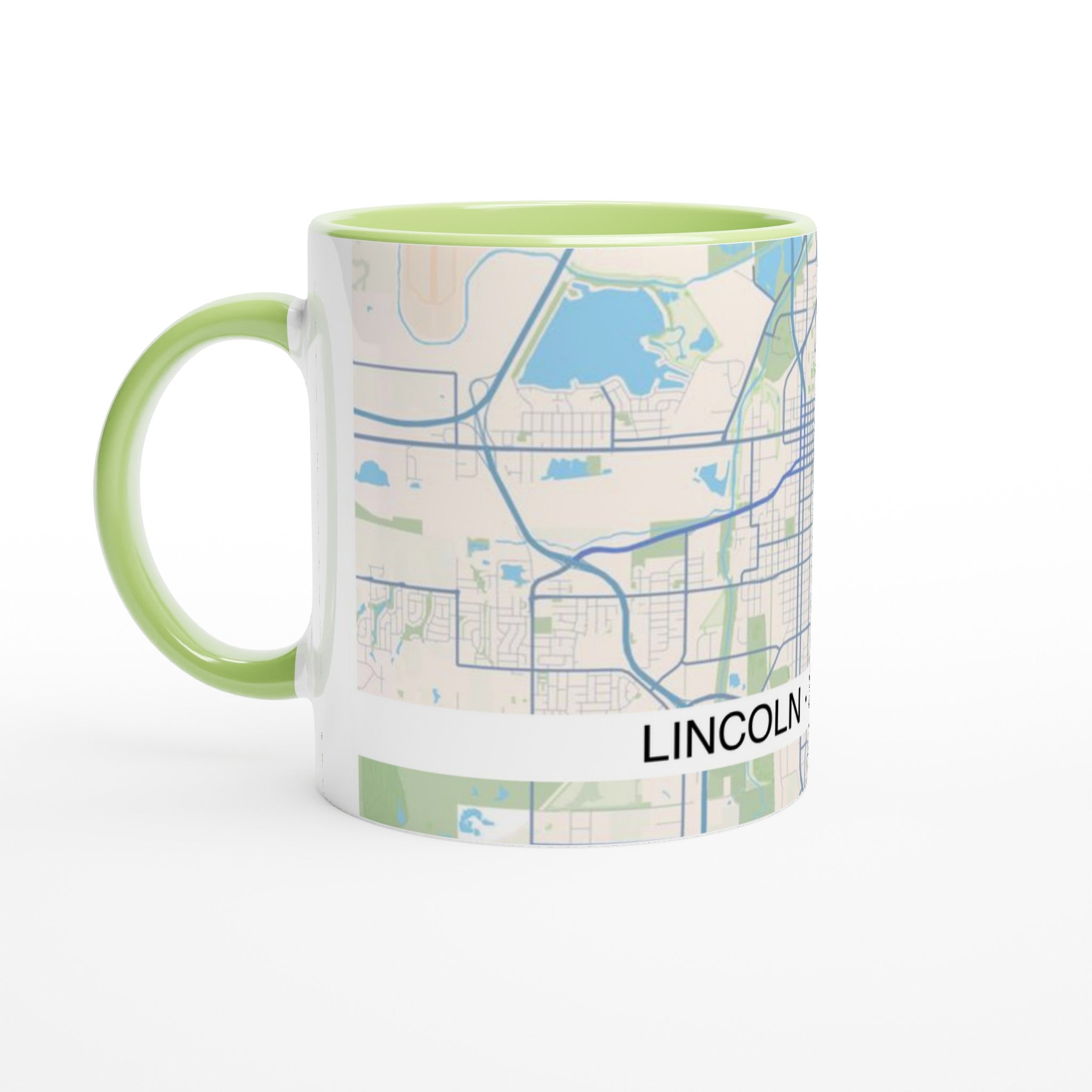 Lincoln Modern City Map Mug (11oz) - Ink And Atlas