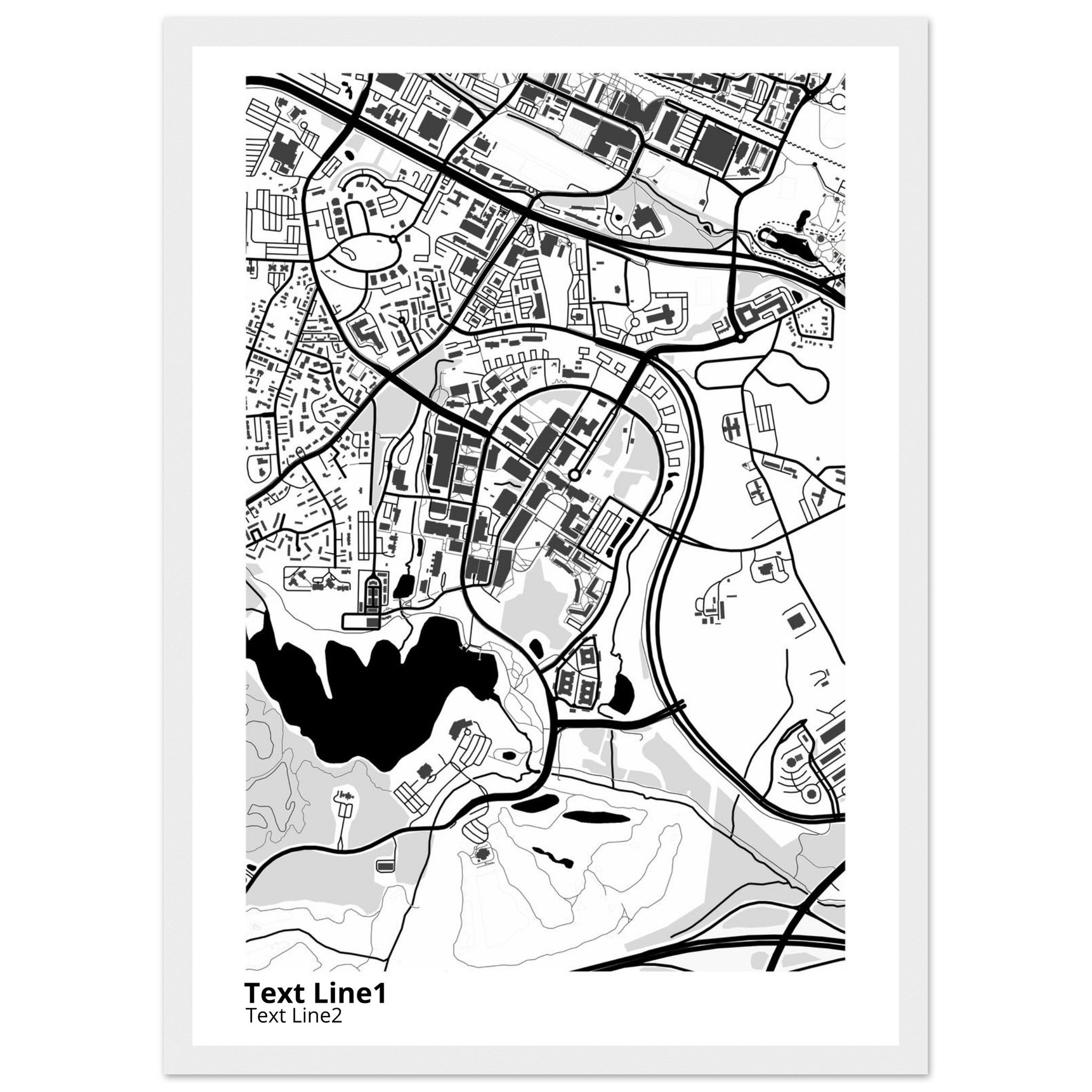 North Carolina State University Raleigh Campus Map Poster | Alumni Gift - Ink And Atlas