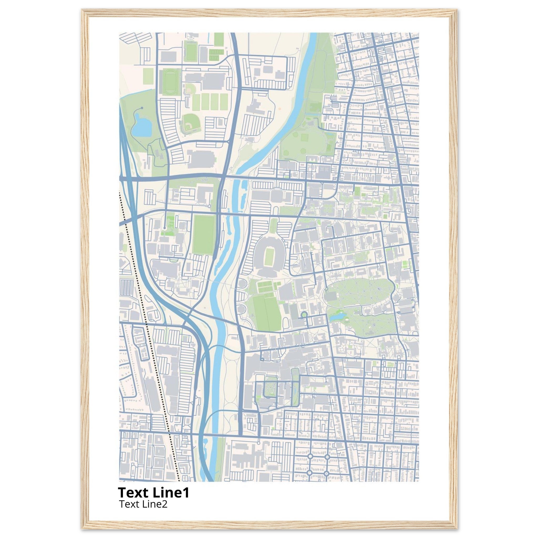 Ohio State University (Main Site) Campus Map Poster | Graduation Gift - Ink And Atlas