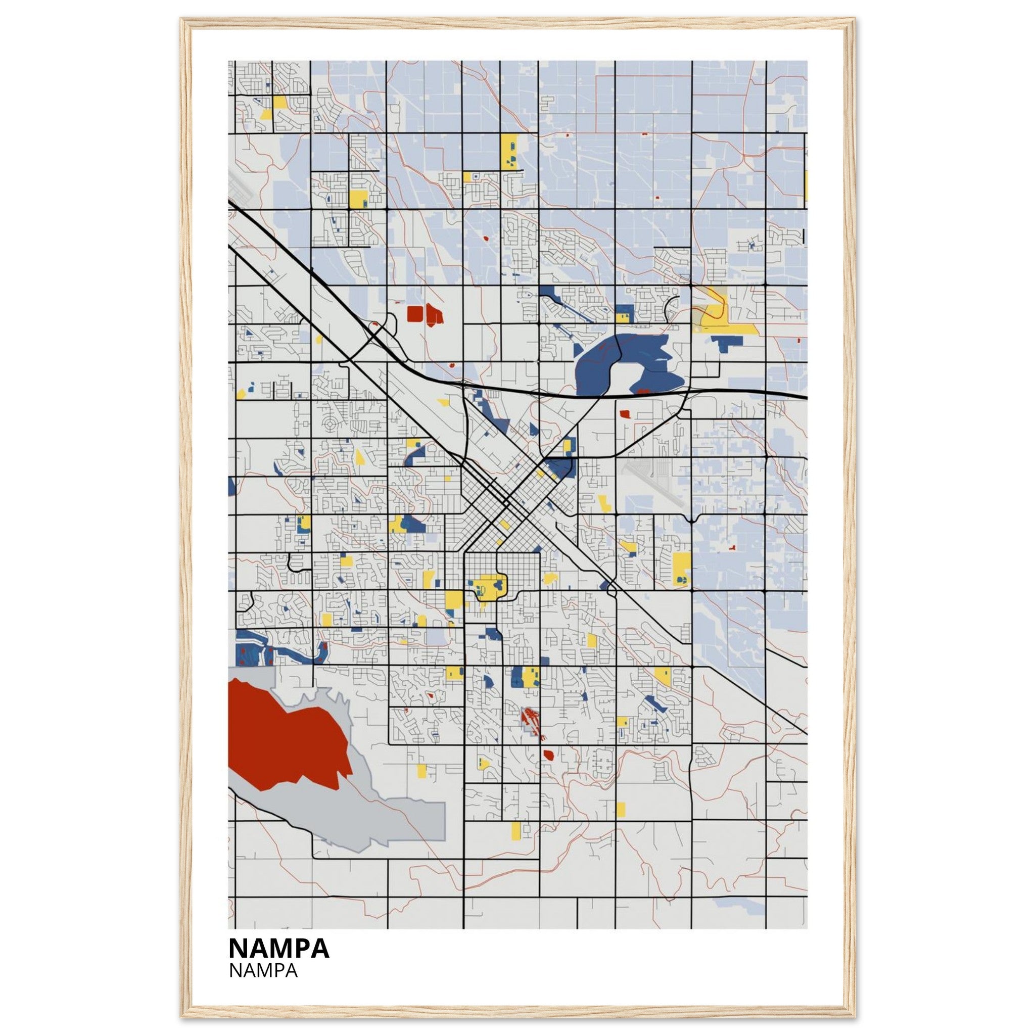 Nampa Idaho City Map Poster | Custom Map Art Print - Ink And Atlas