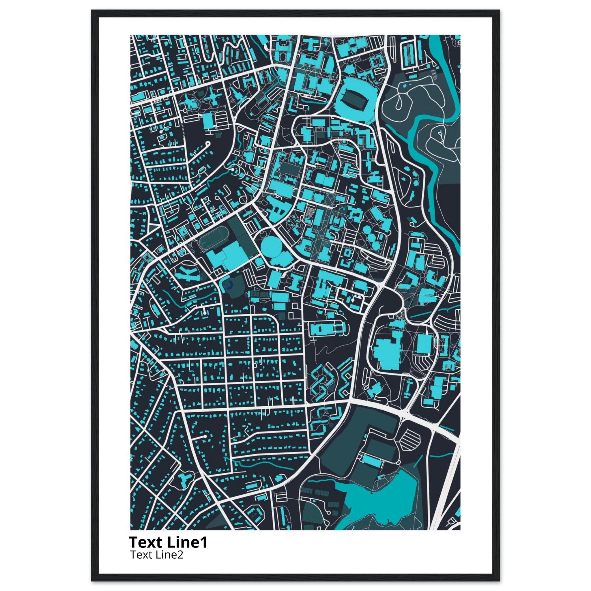 university of georgia campus map poster