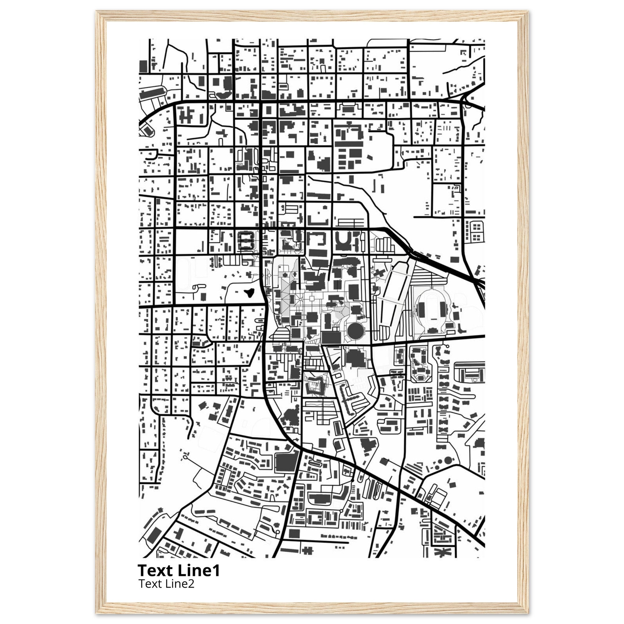Sam Houston State University Texas Campus Map Poster | Graduation Gift - Ink And Atlas