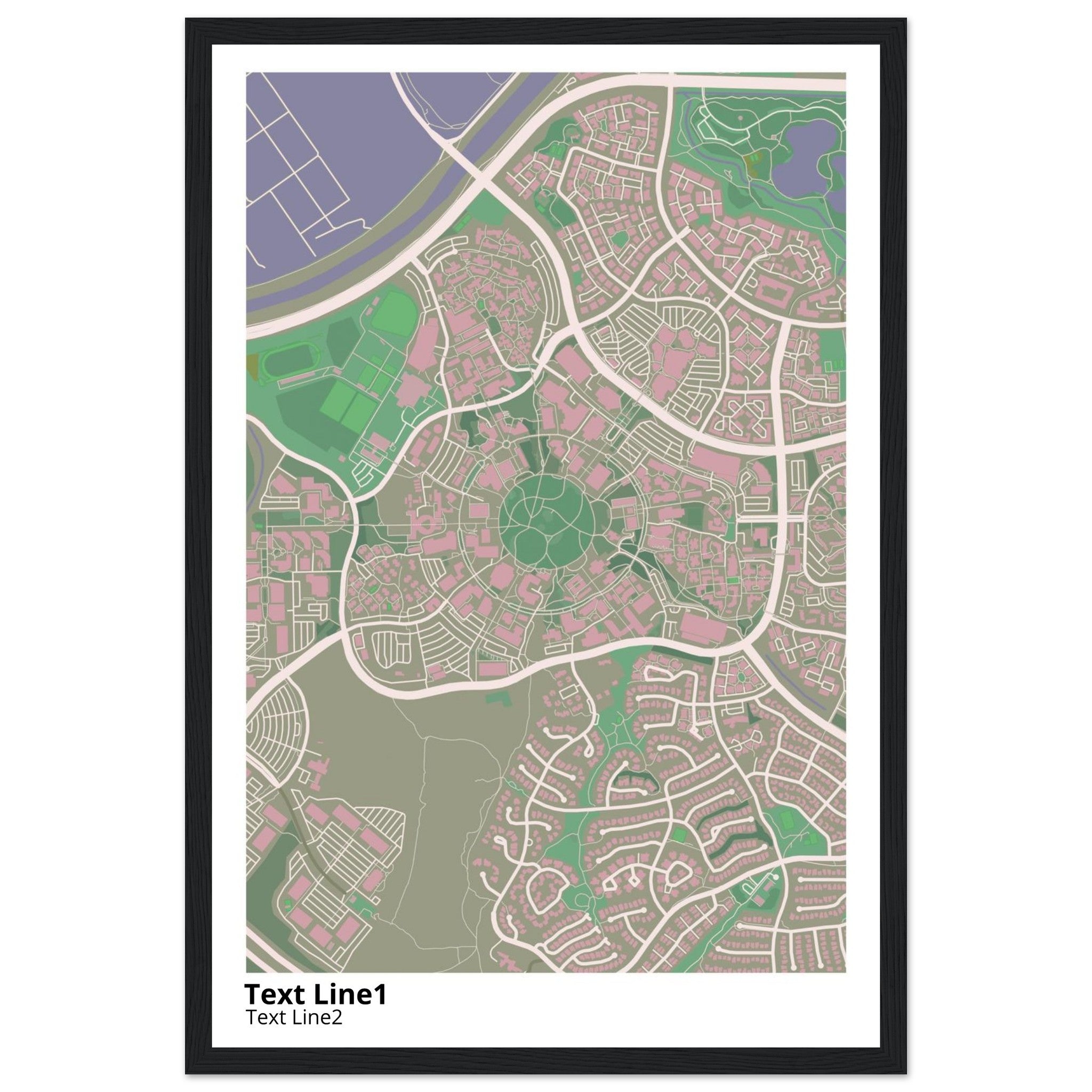 university of california irvine campus map poster