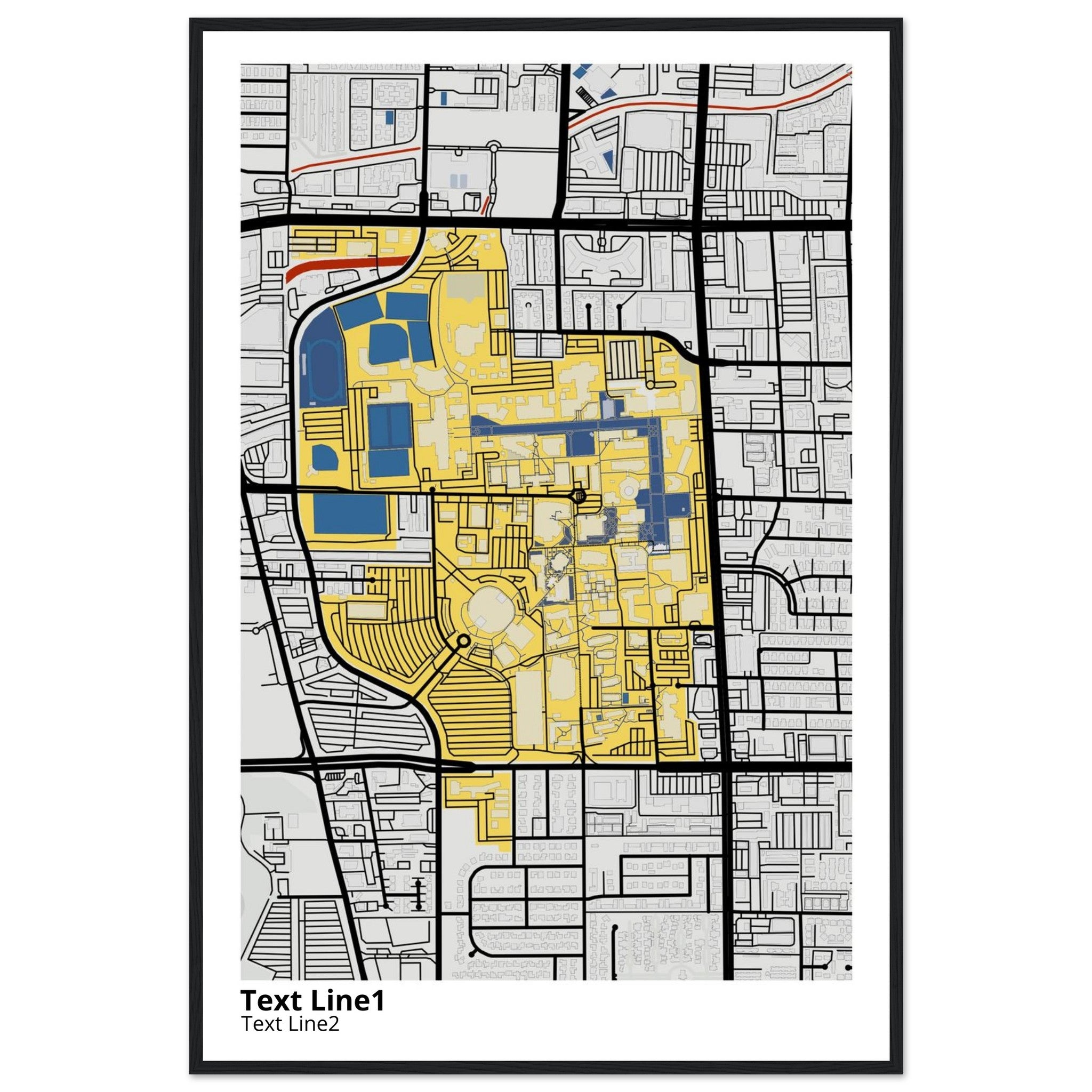 university of nevada las vegas campus map poster